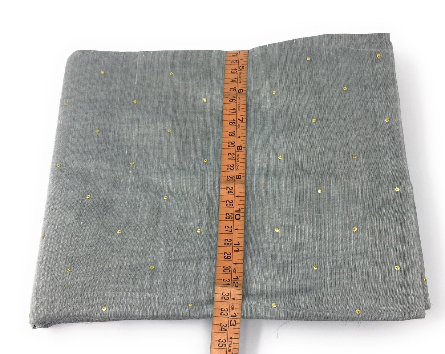Grey Dupatta with Gold Foil Print Work