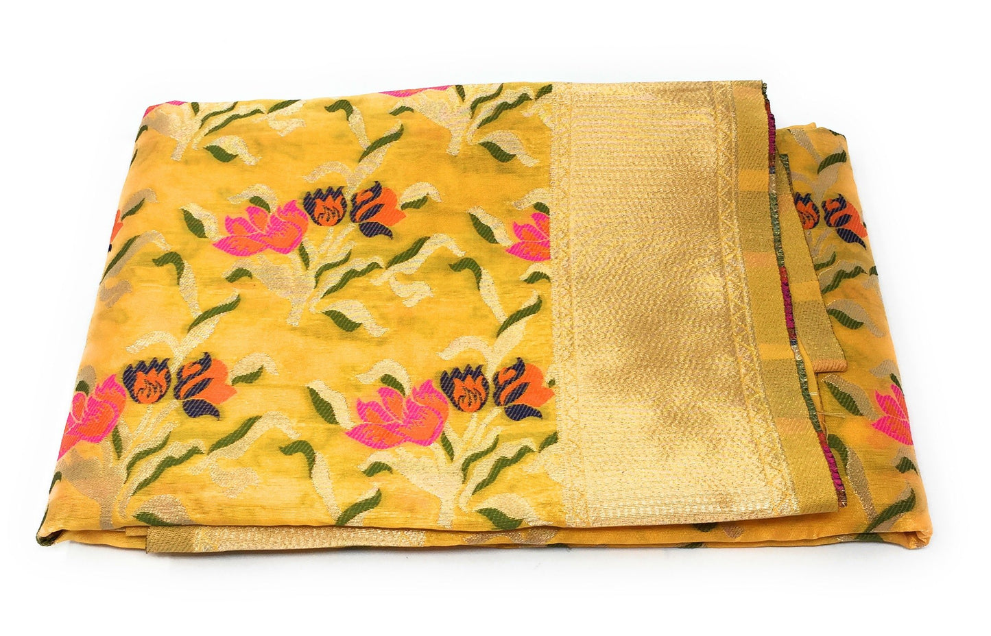 Yellow Embriodered Dupatta
