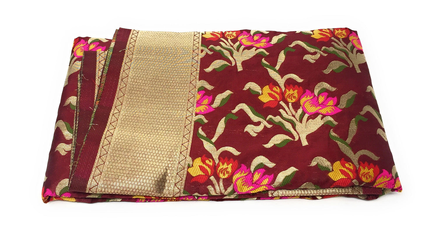 Designer dupatta embroidery Maroon