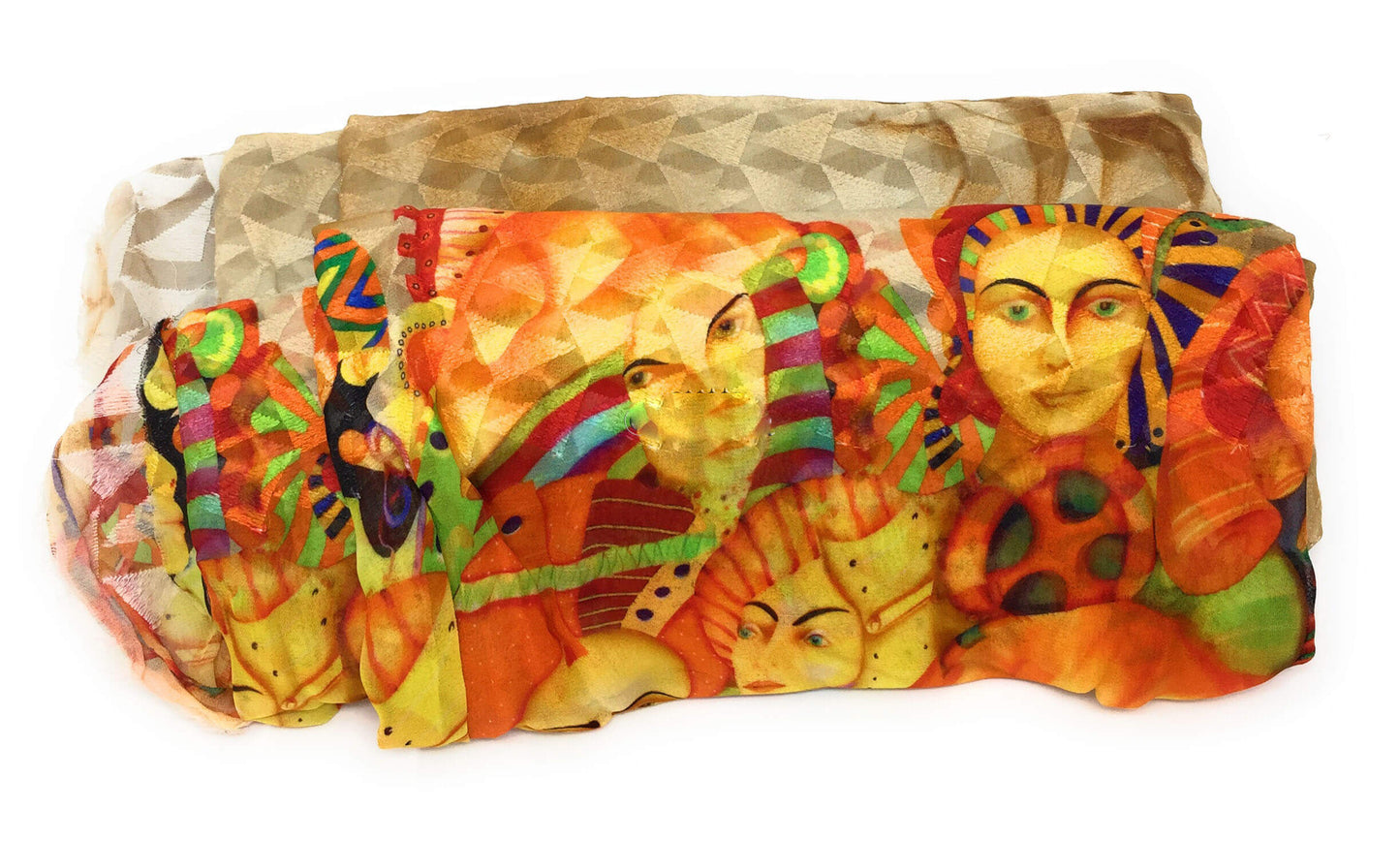 Brown Georgette Fabric Cloth Material