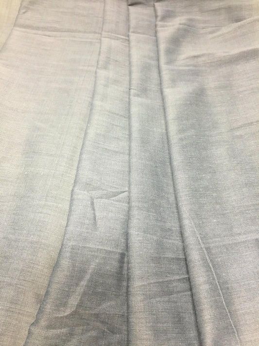 Cotton Silk Grey Solids  Fabric Material - By the yard