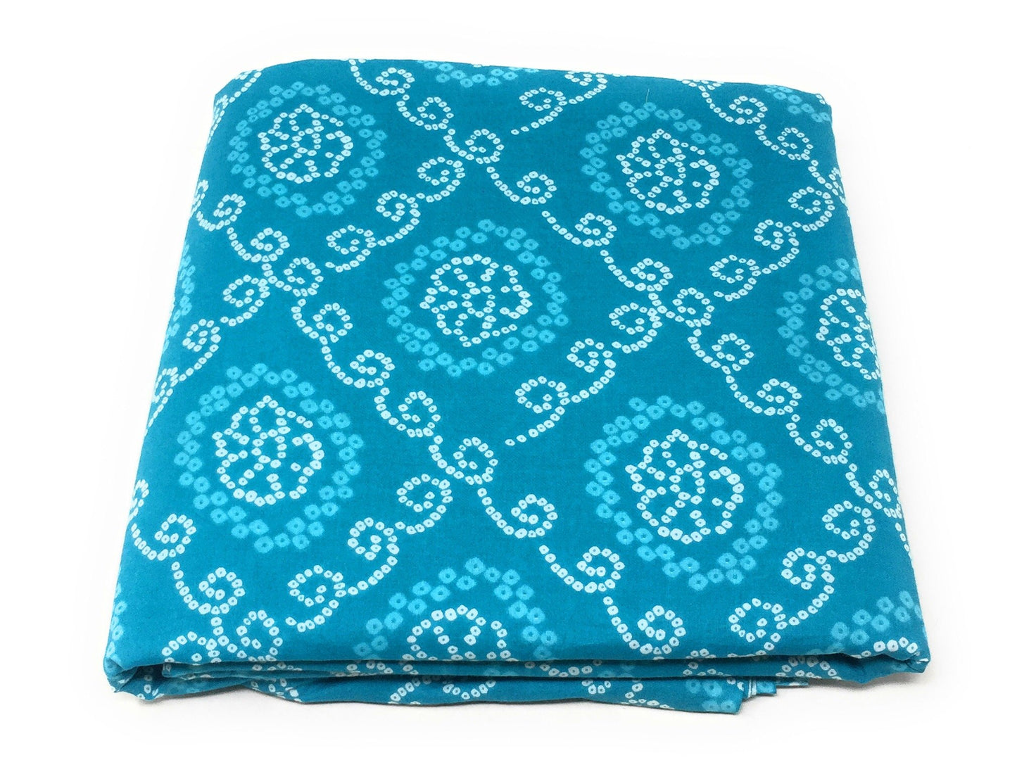 Soft light Cotton Torquoise Blue Printed Fabric Material