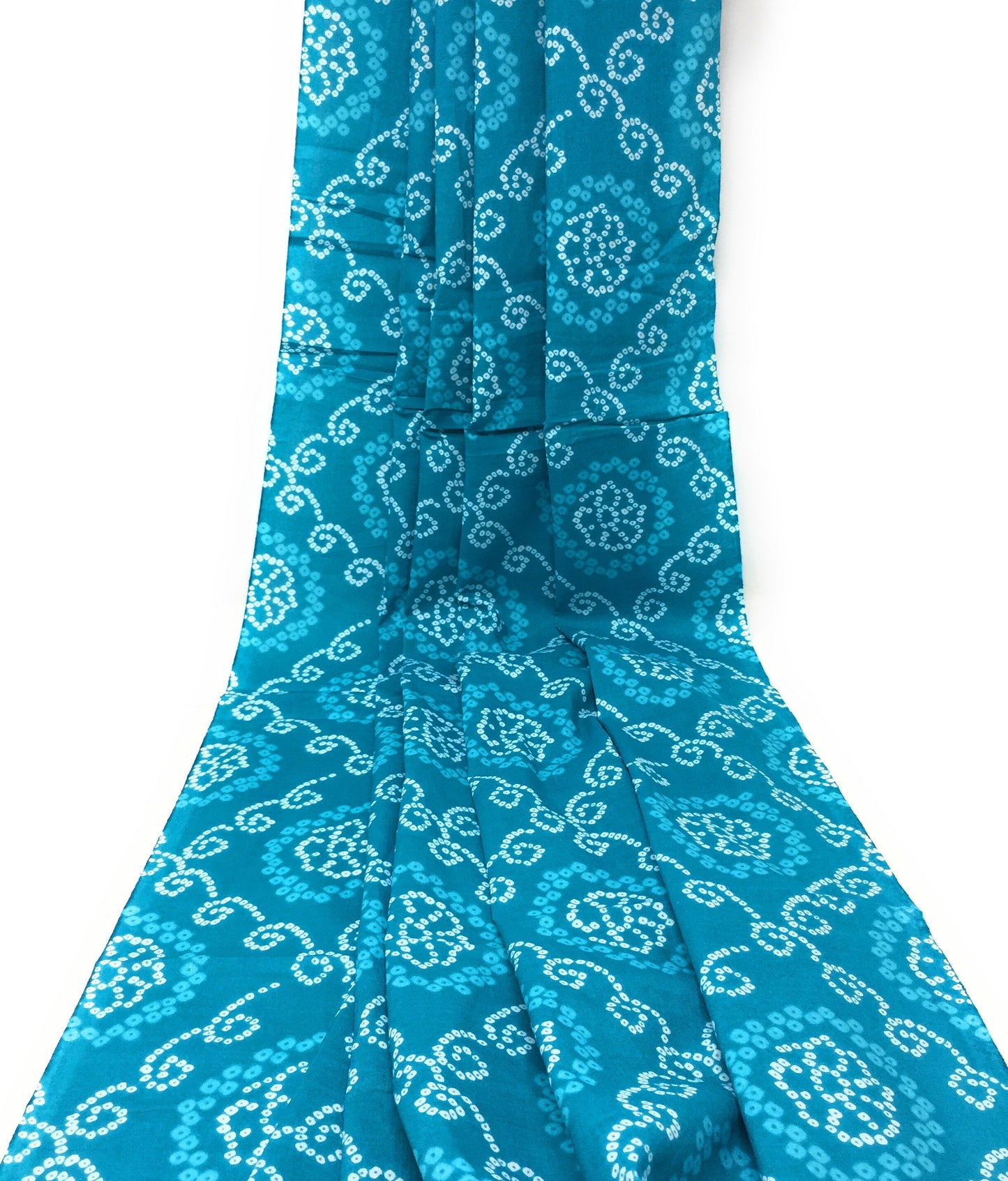 Cotton Torquoise Blue Printed Fabric Material by the yard