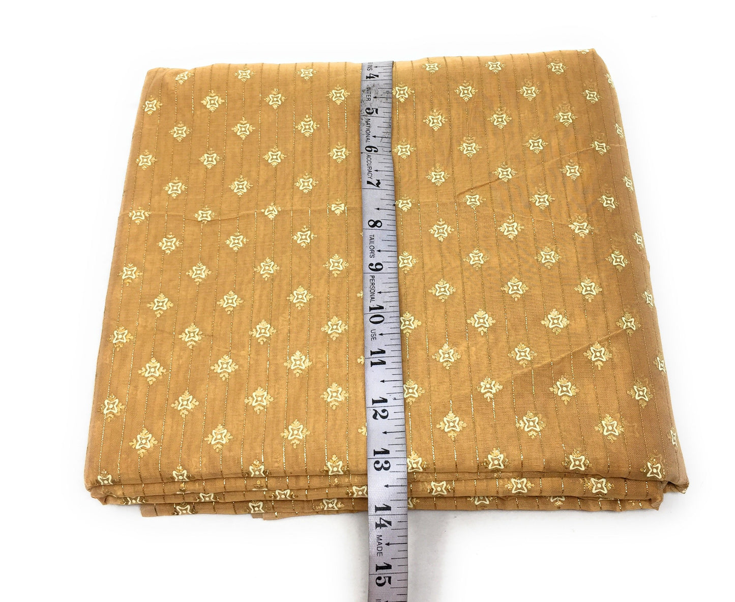 Beige Chander Silk Dress Material