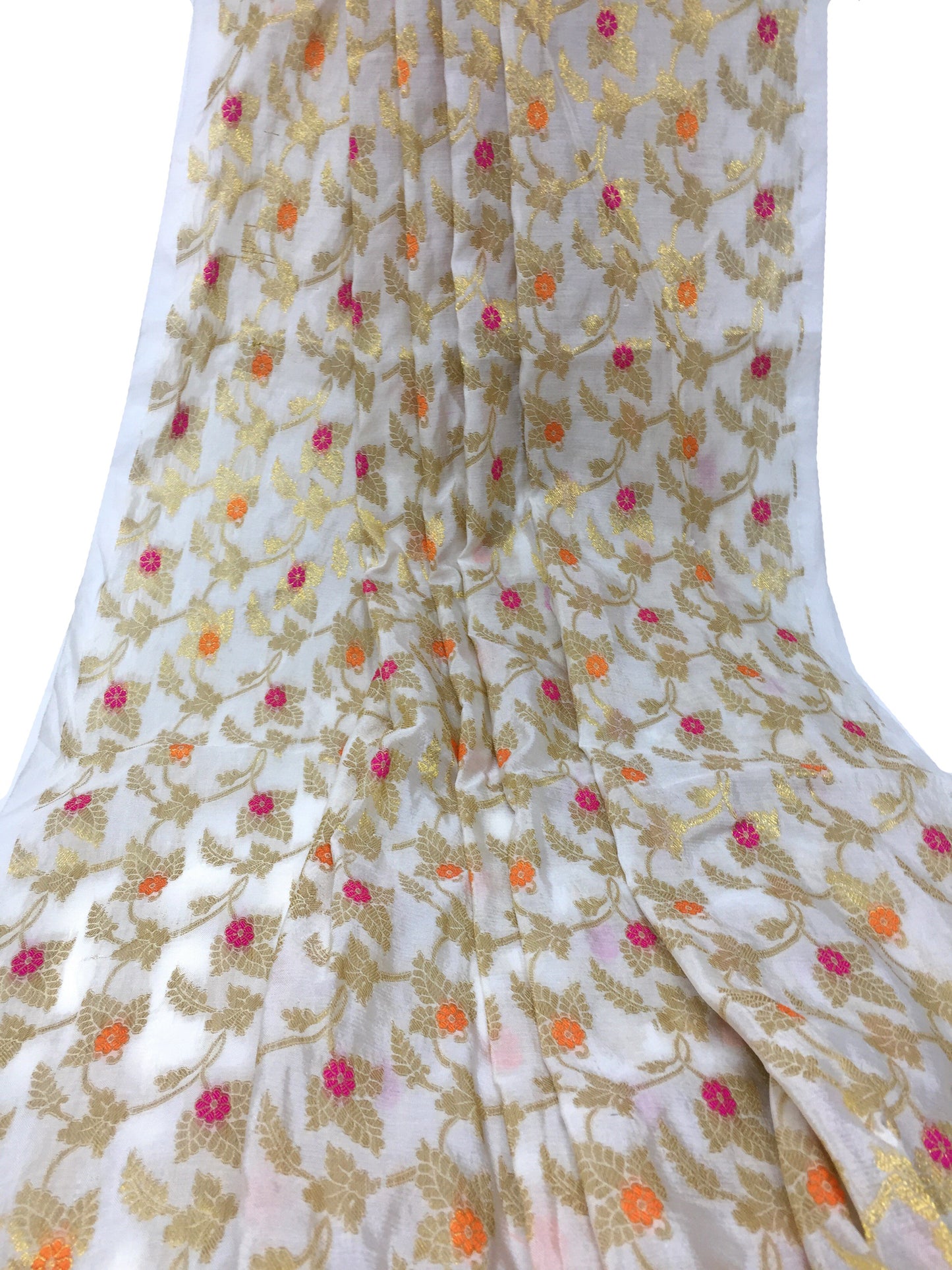 Cotton Mix Grey Brocade Fabric Material - By the yard