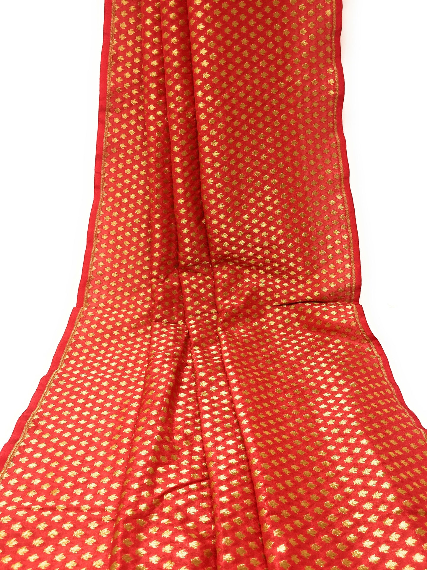Brocade Red Brocade Fabric Material - By the yard