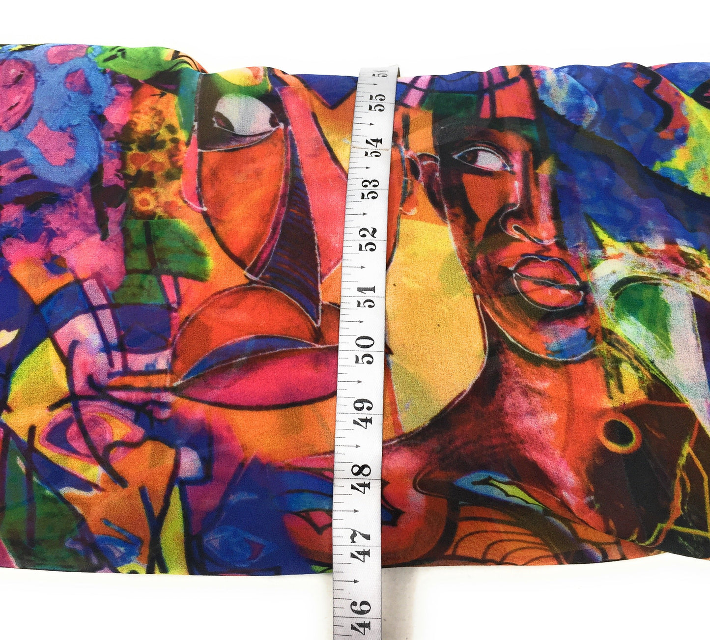 Multicolour Abstract Art Print Georgette Fabric
