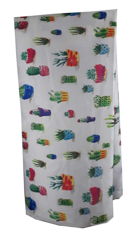 Multicolour White Indian Print Modal Satin Fabric