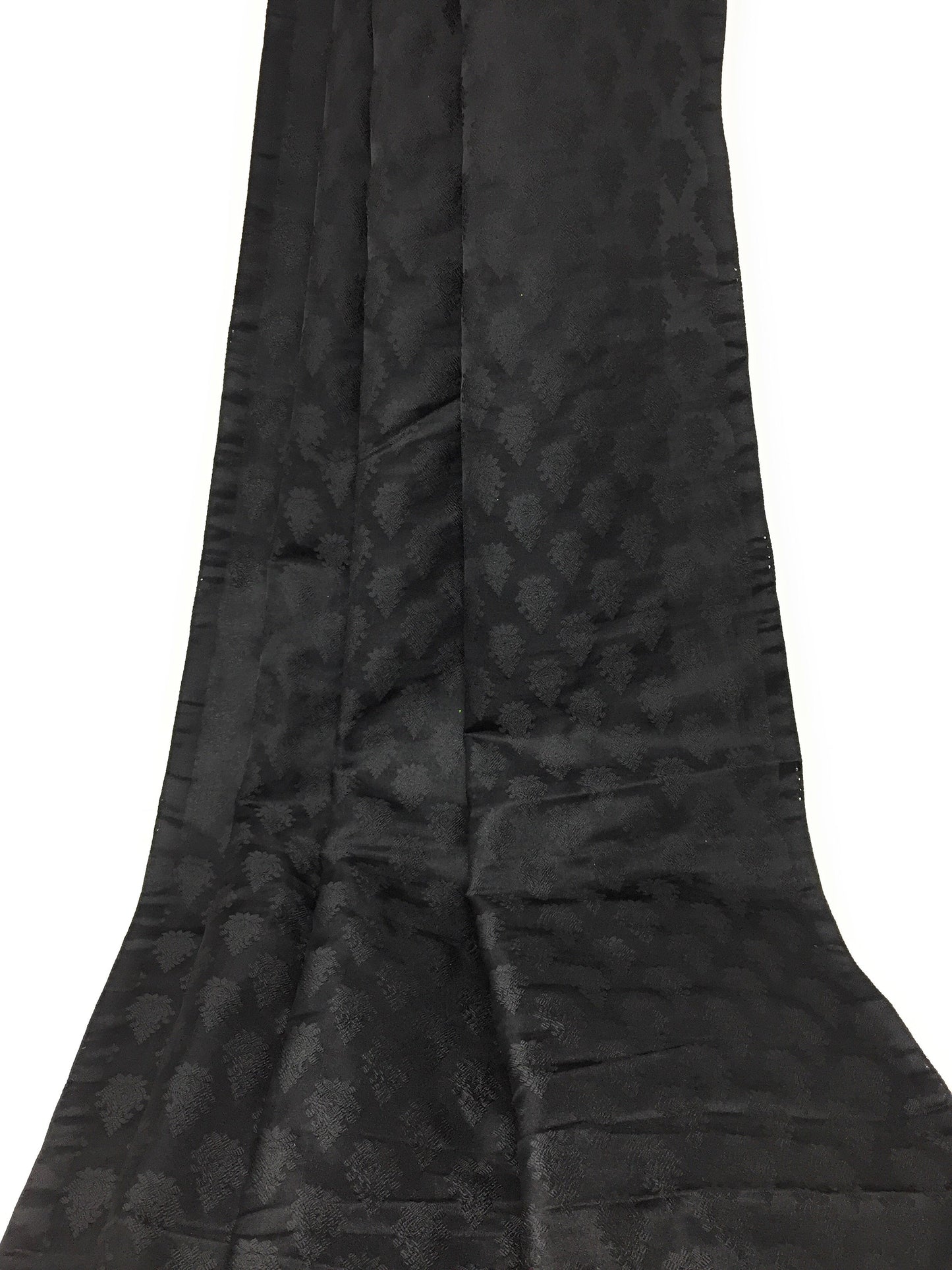 Pure Silk Banarasi Brocade Fabric In Black
