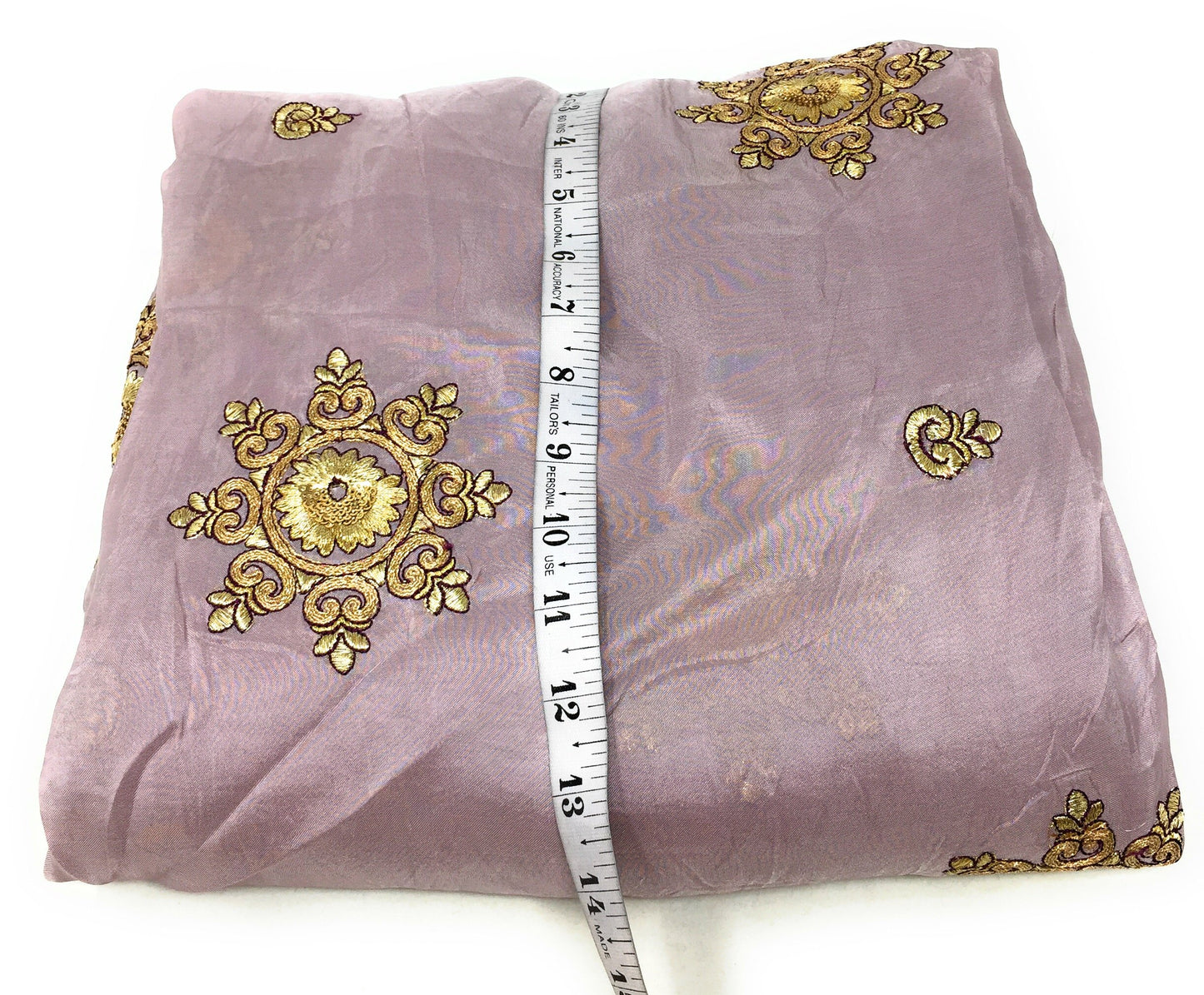 Lavender Embroidered Silk Fabric For Dresses Fabric By The Yard - 1.5 Meter