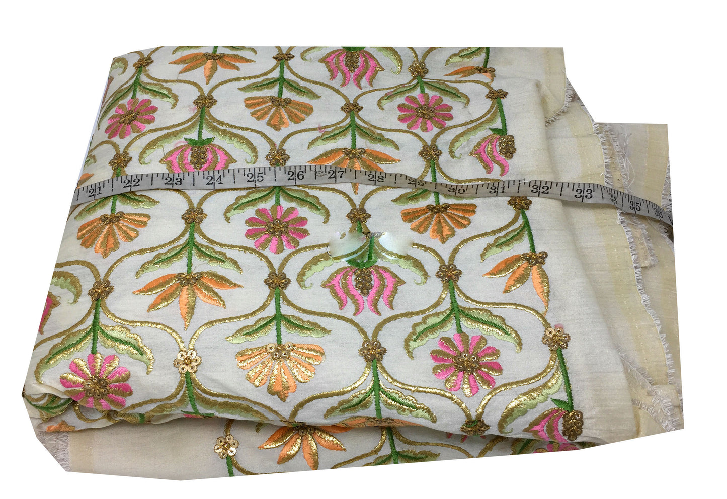 Multicolour Embroidery Cotton Fabric