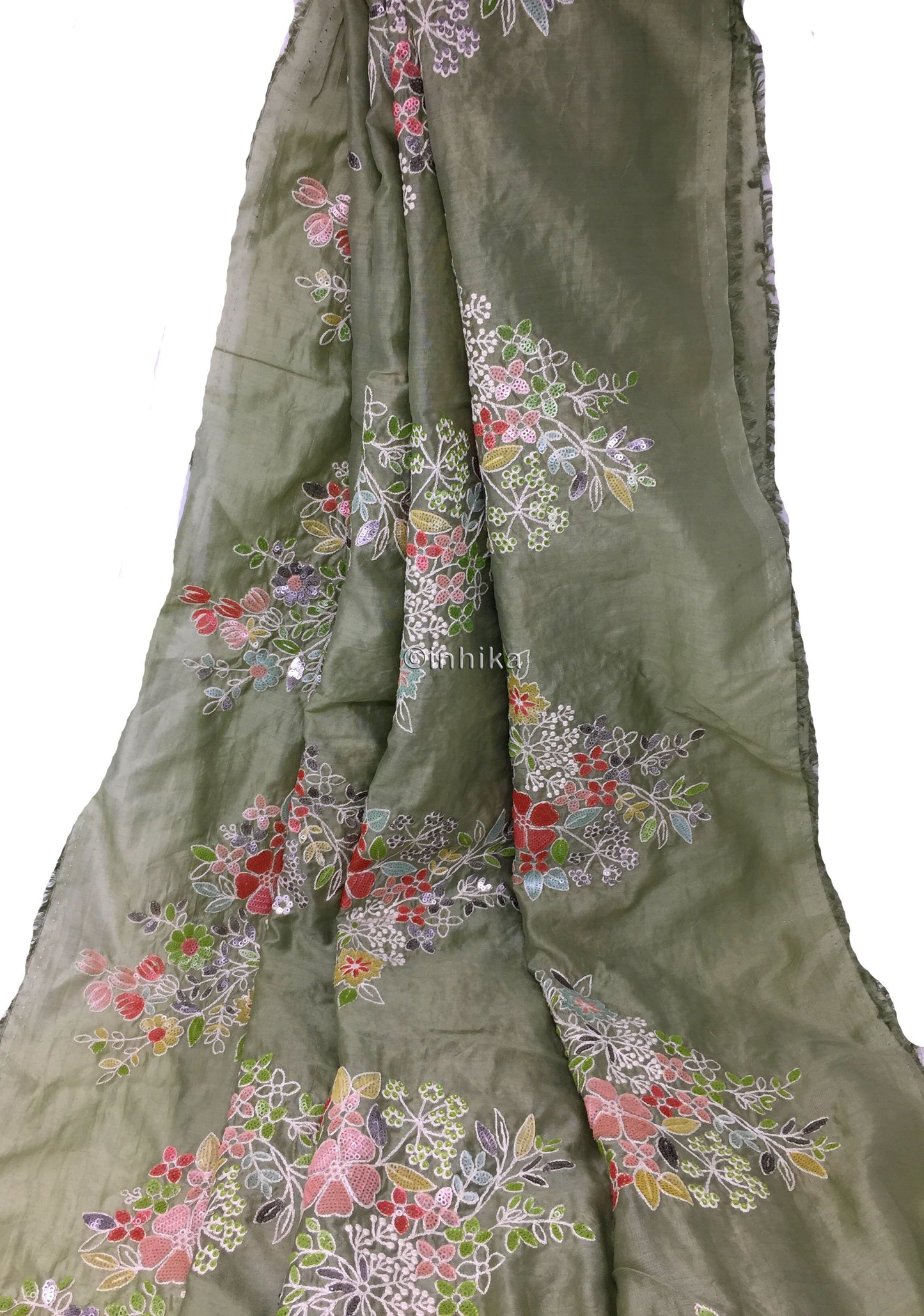 Unstitched lehenga material, Peach Lehenga Fabric, Green Blouse Cloth, Designer Dupatta