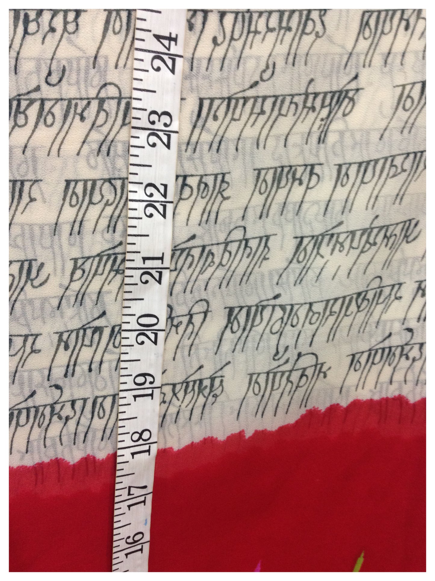Multicolour Alphabet Print Georgette Fabric