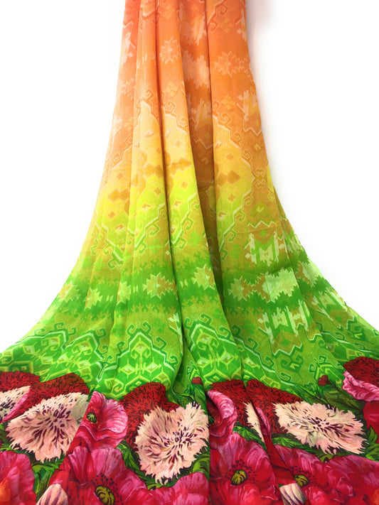 printed georgette fabric