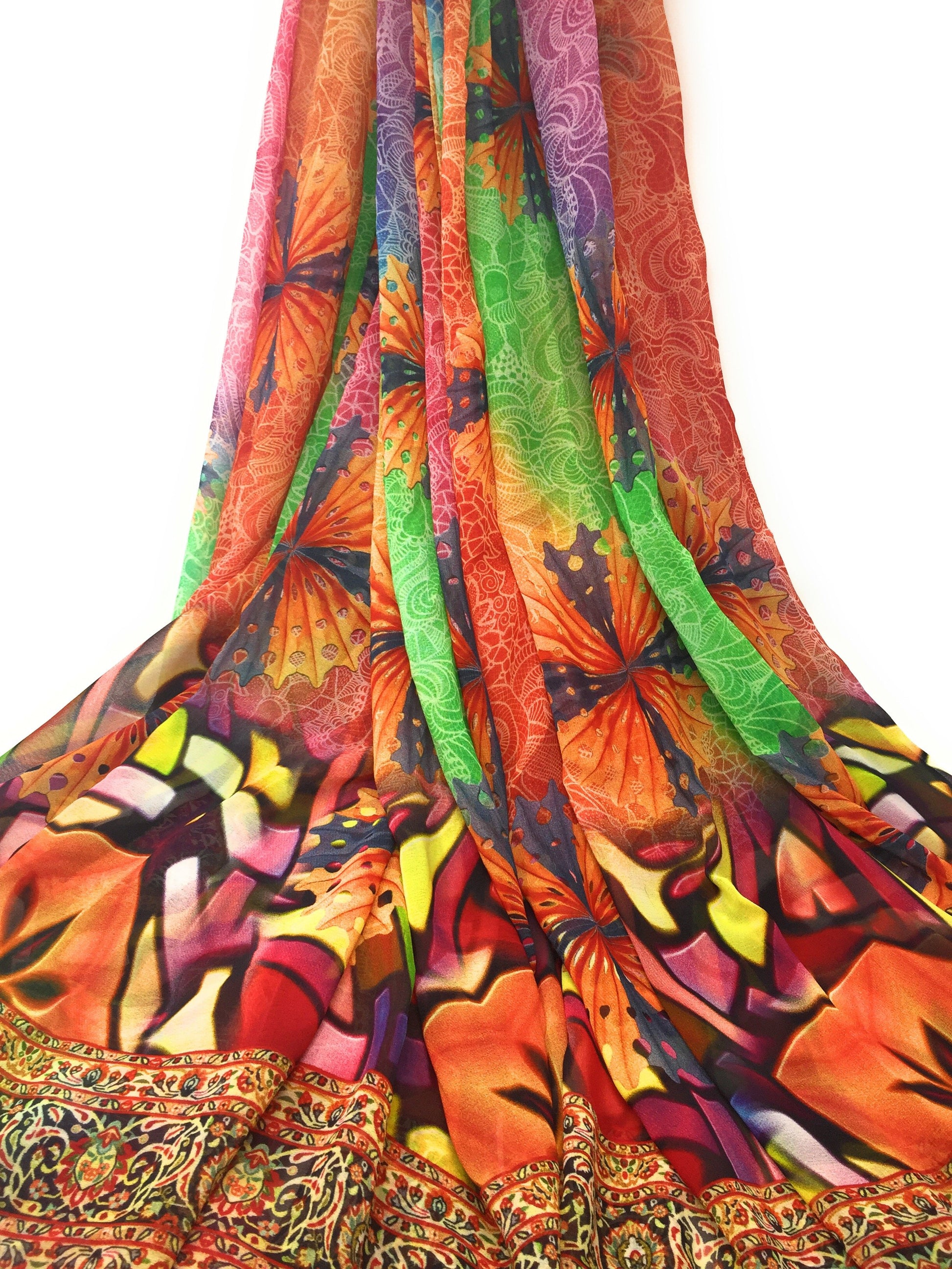 printed georgette fabric