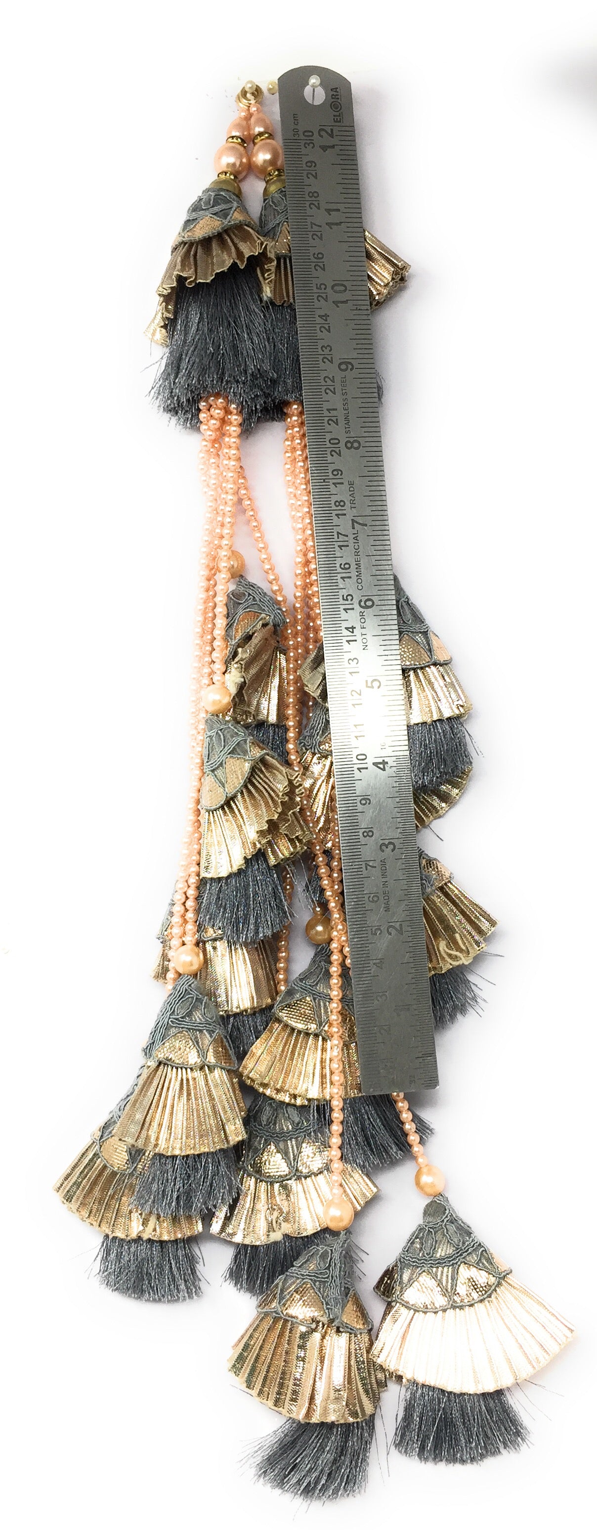 Latest Latkan For Lehenga Grey - Set of 2