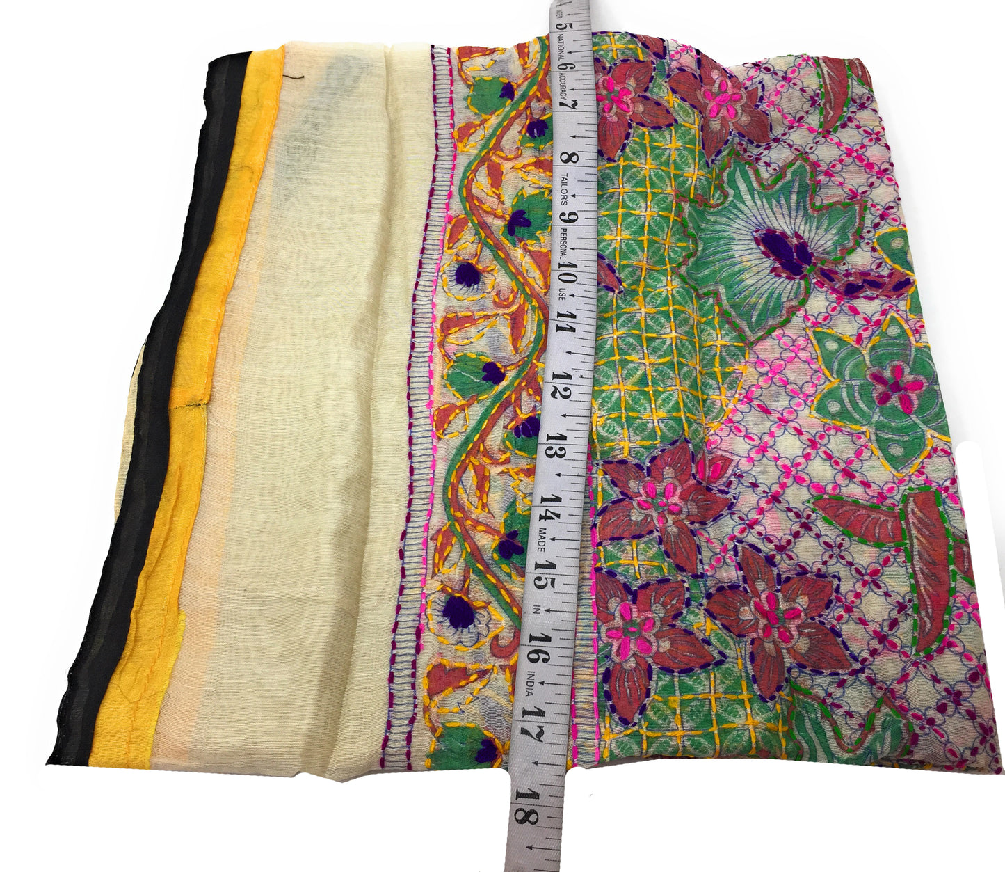 Embroidery Work Dupatta - Kantha on Madhubani