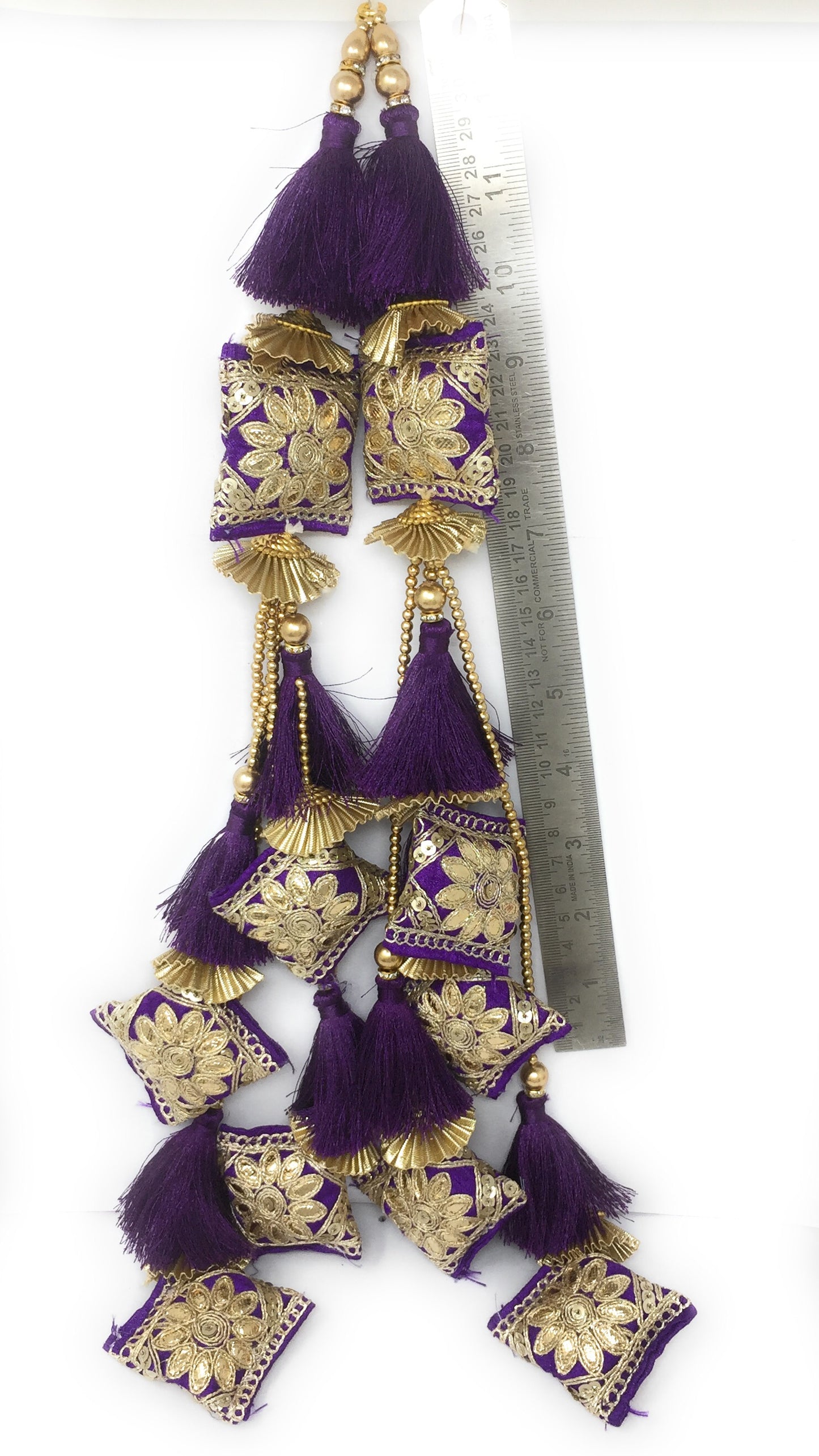 Purpale Bridal wedding heavy Latkan - Set of 2