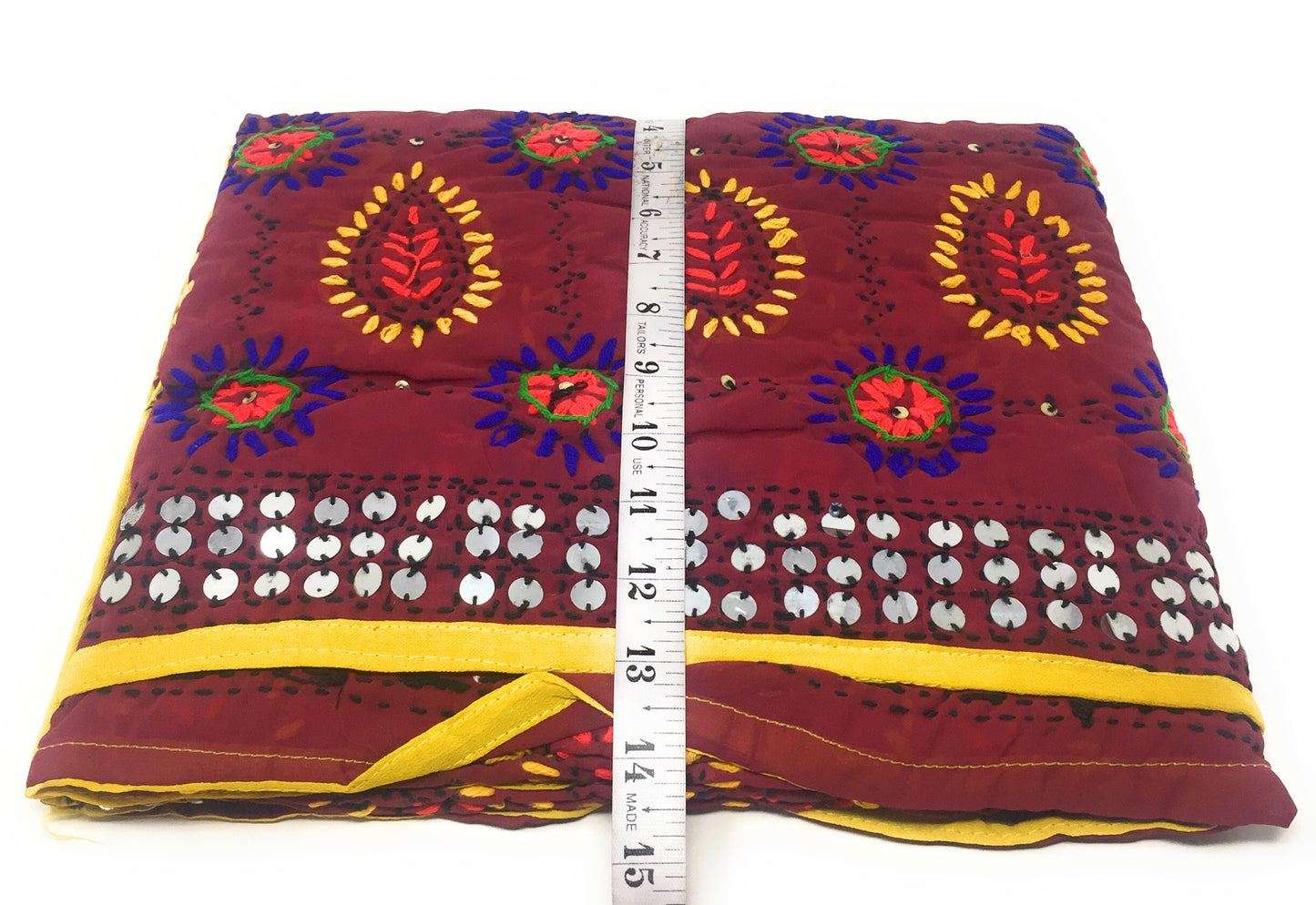 Phulkari Work Dupatta in Maroon