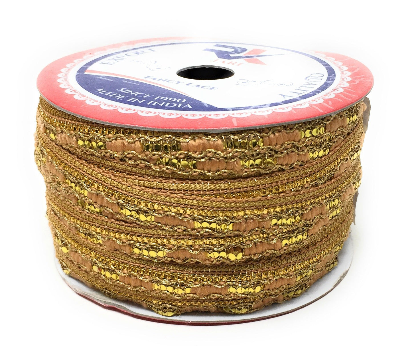 Multi colour Beaded Embroidered Saree Border Trim - 9 Meter Roll