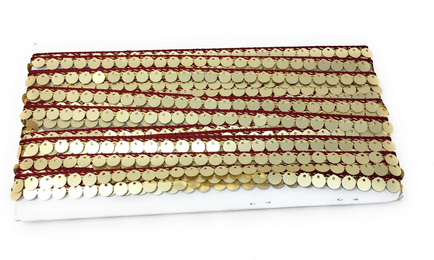 Pink Sequins Embroidery Saree Border Trim - 9 Meter Roll