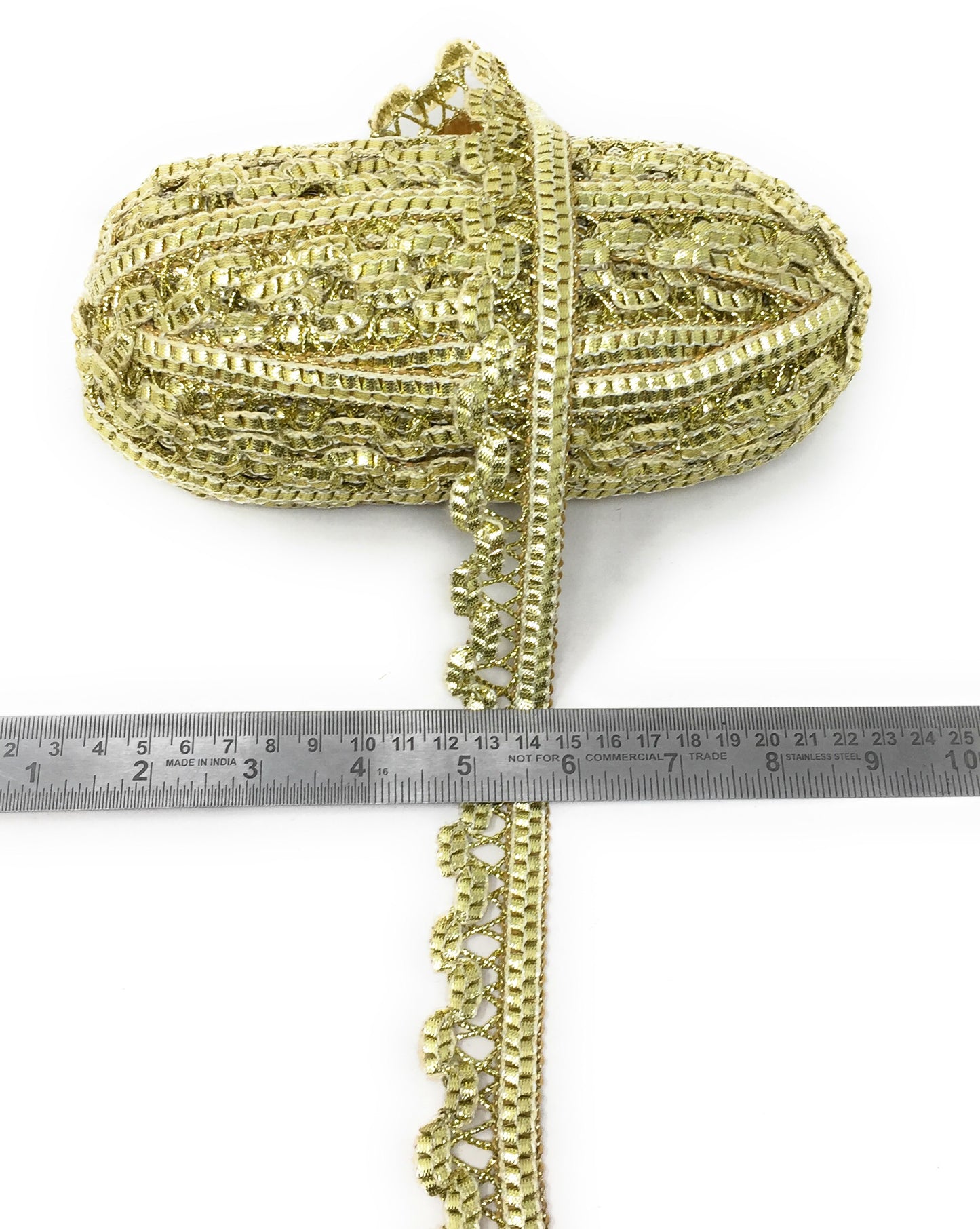 Yellow Gold Gota Patti Embroidery Saree Border Trim - 9 Meter Roll