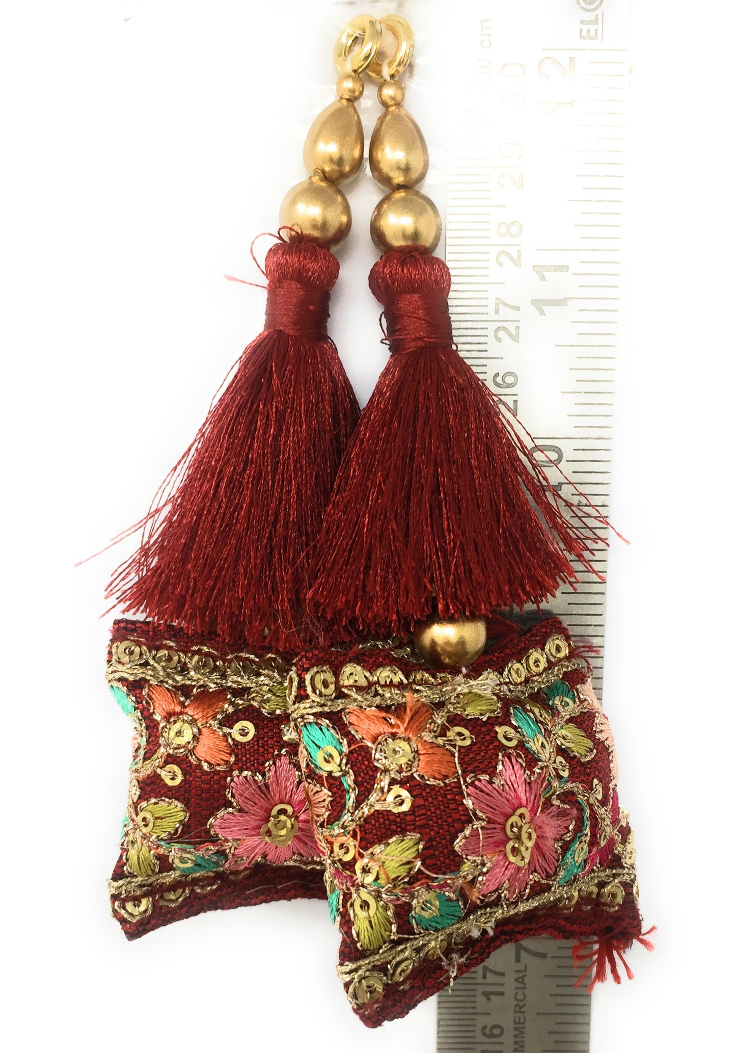 Maroon back blouse latkan - Set of 2