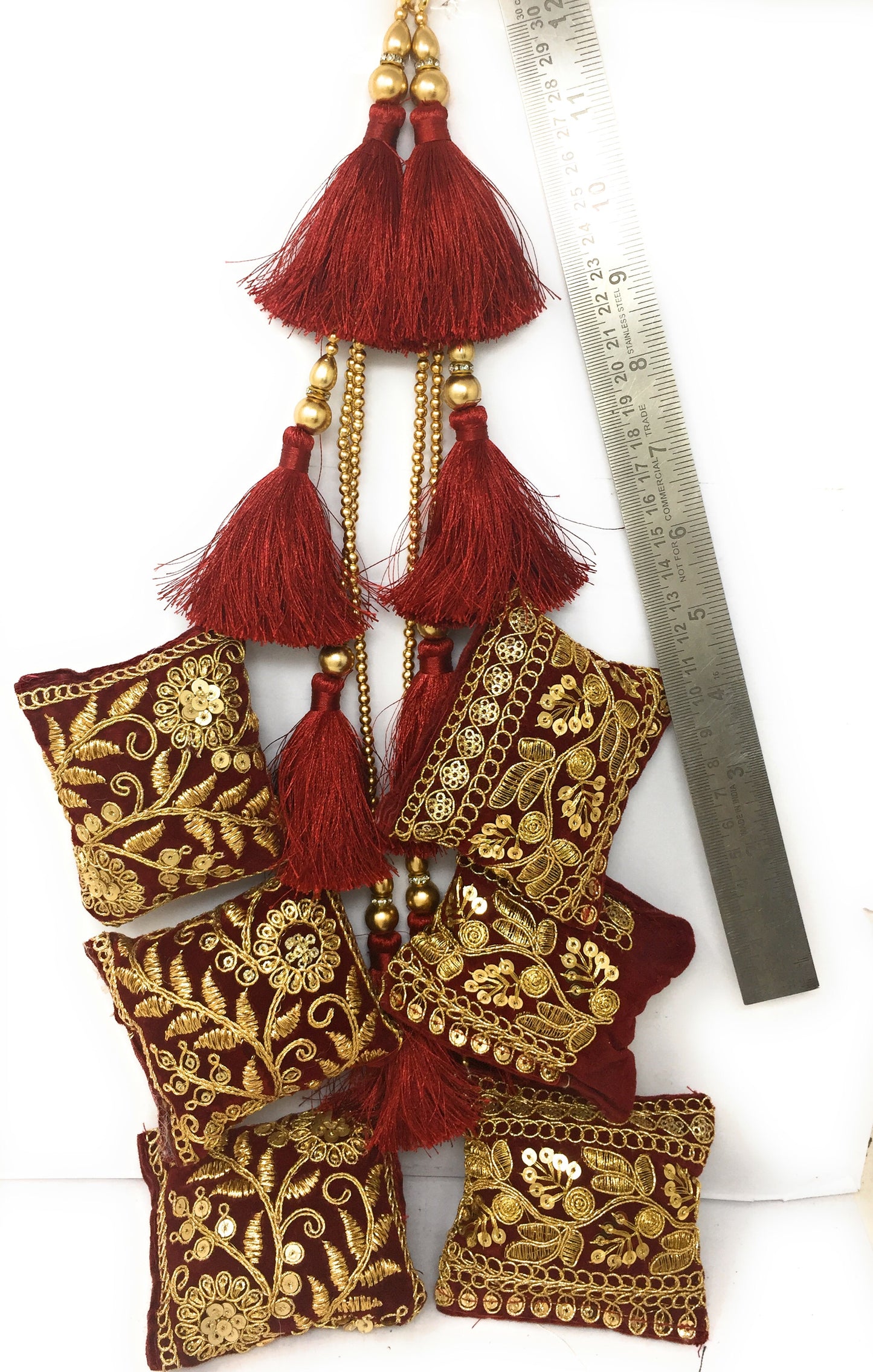 Maroon latkan design for lehenga - Set of 2