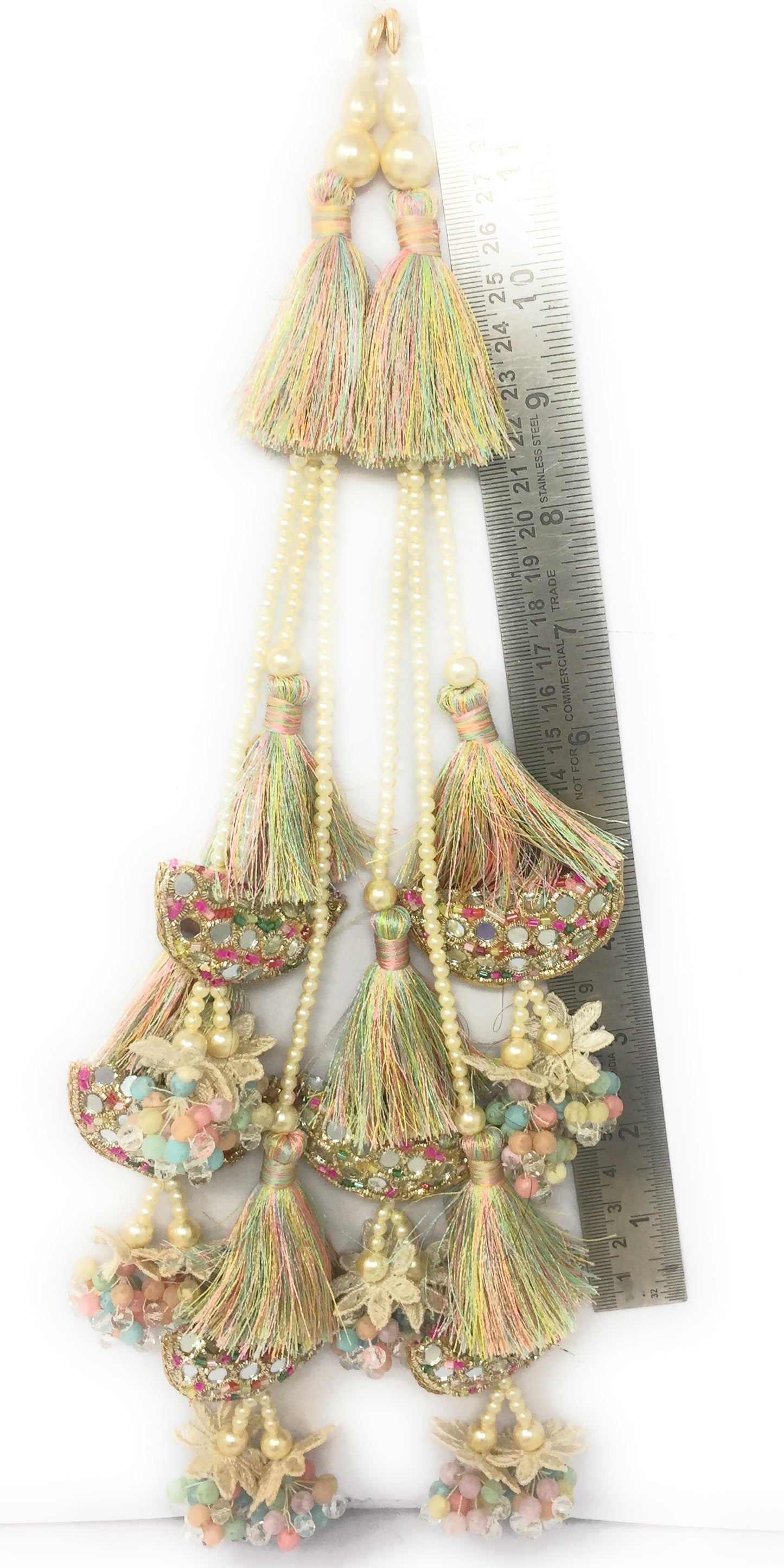 Multicolour big latkan for lehenga - Set of 2