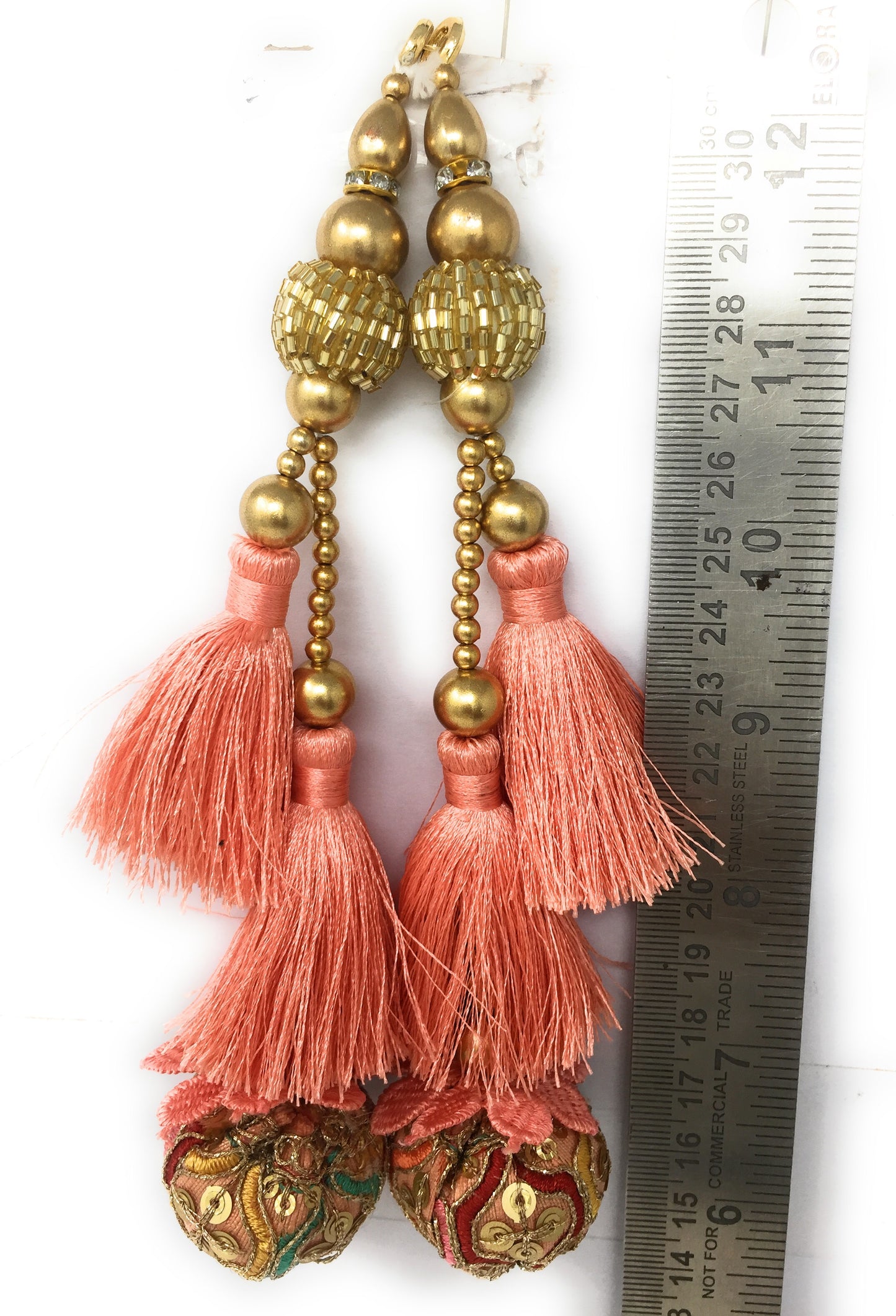 Peach ladies suit latkan - Set of 2