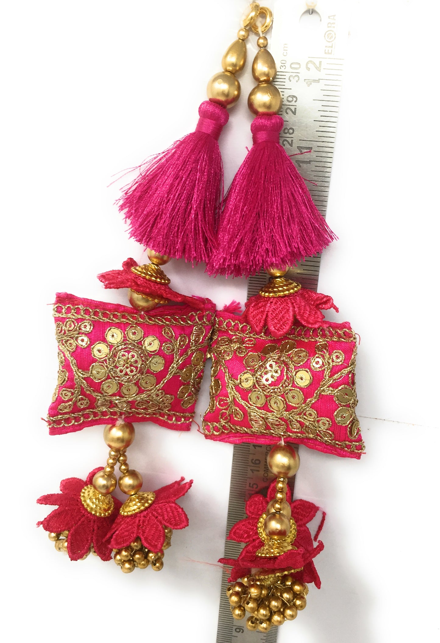 Rani Pink suits with latkan - Set of 2