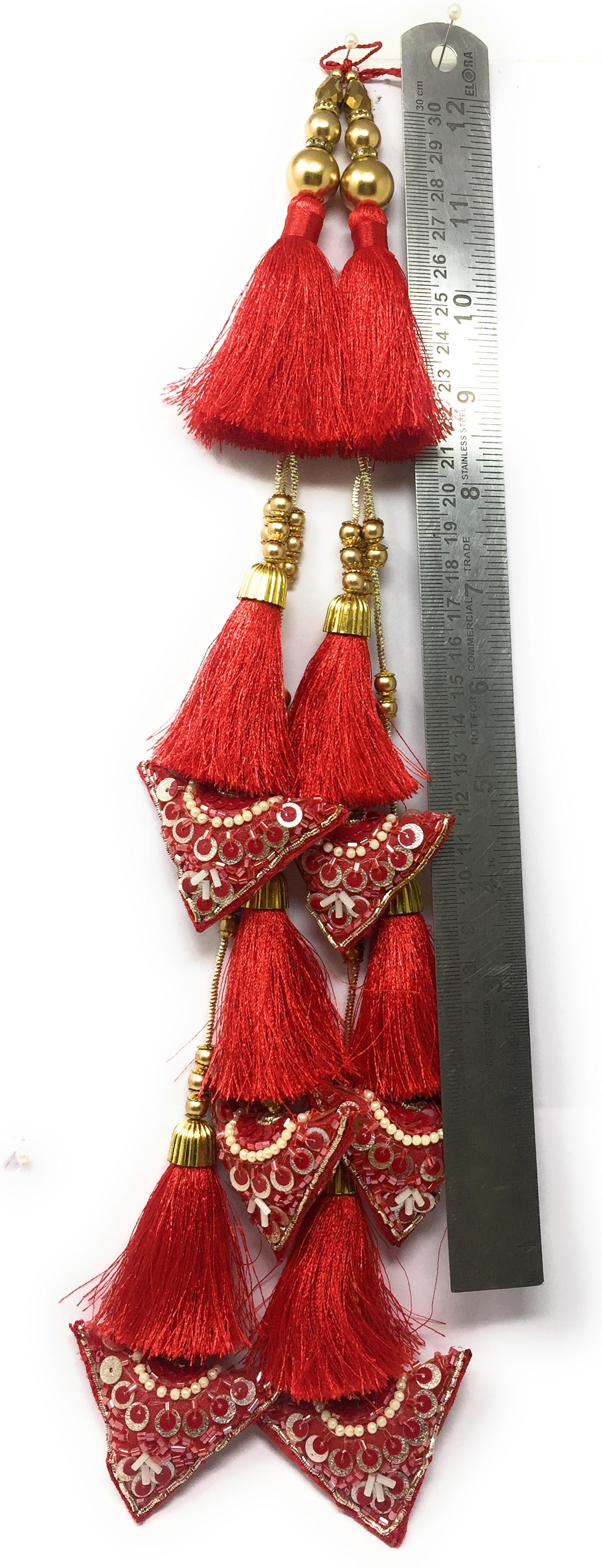 Big Red Lehanga Latkan - Set of 2