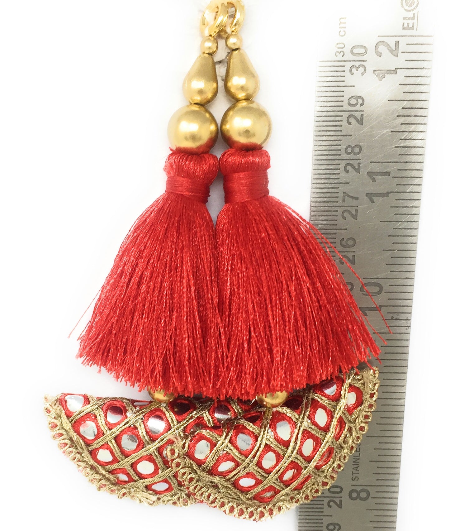 Red choli latkan - Set of 2