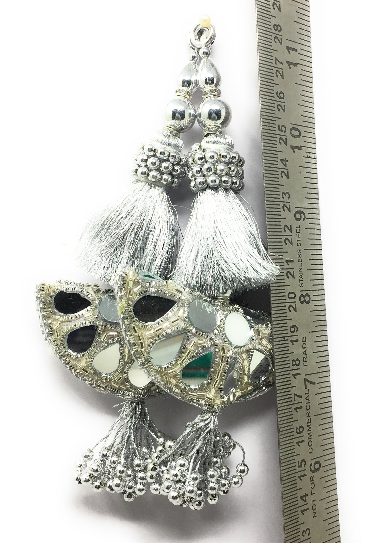 Silver Blouse Latkan Hangings - Set of 2
