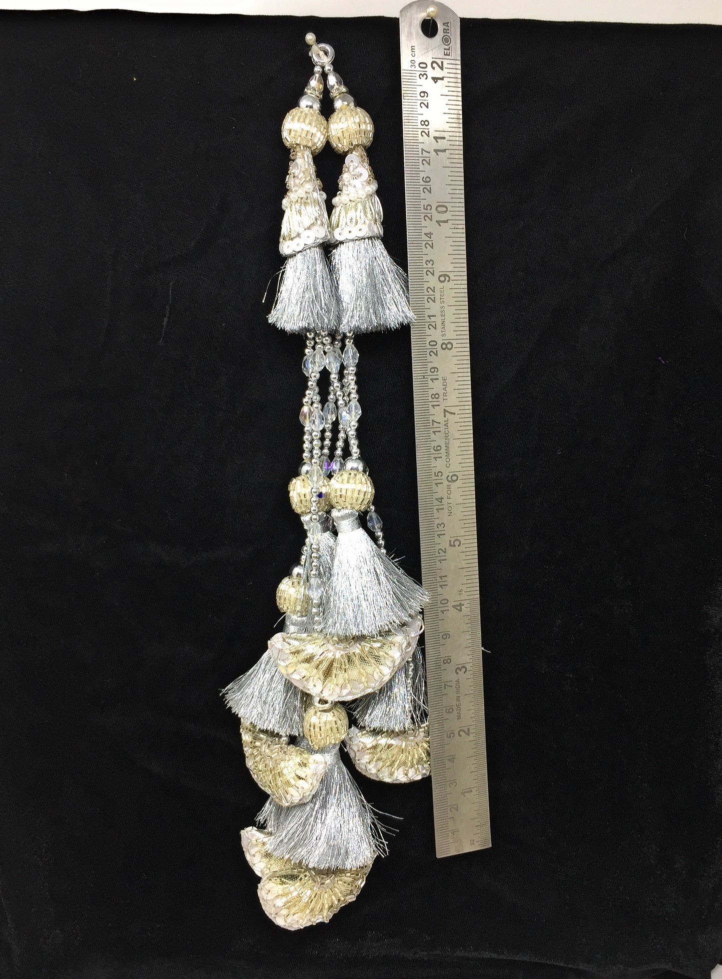 Silver Lehenga Latkan - Set of 2