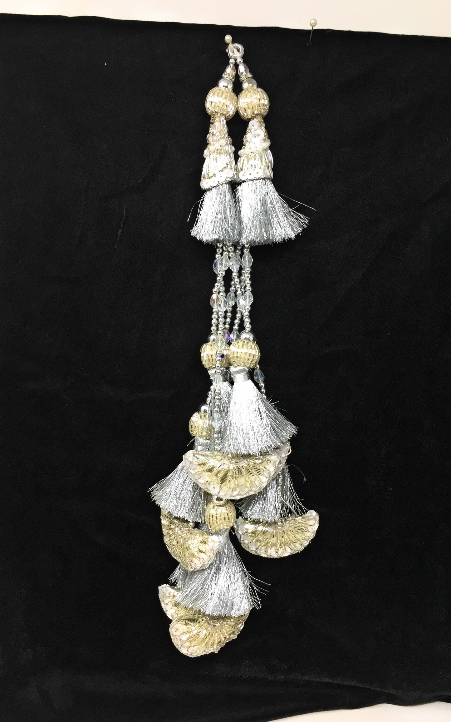 Silver Lehenga Latkan - Set of 2