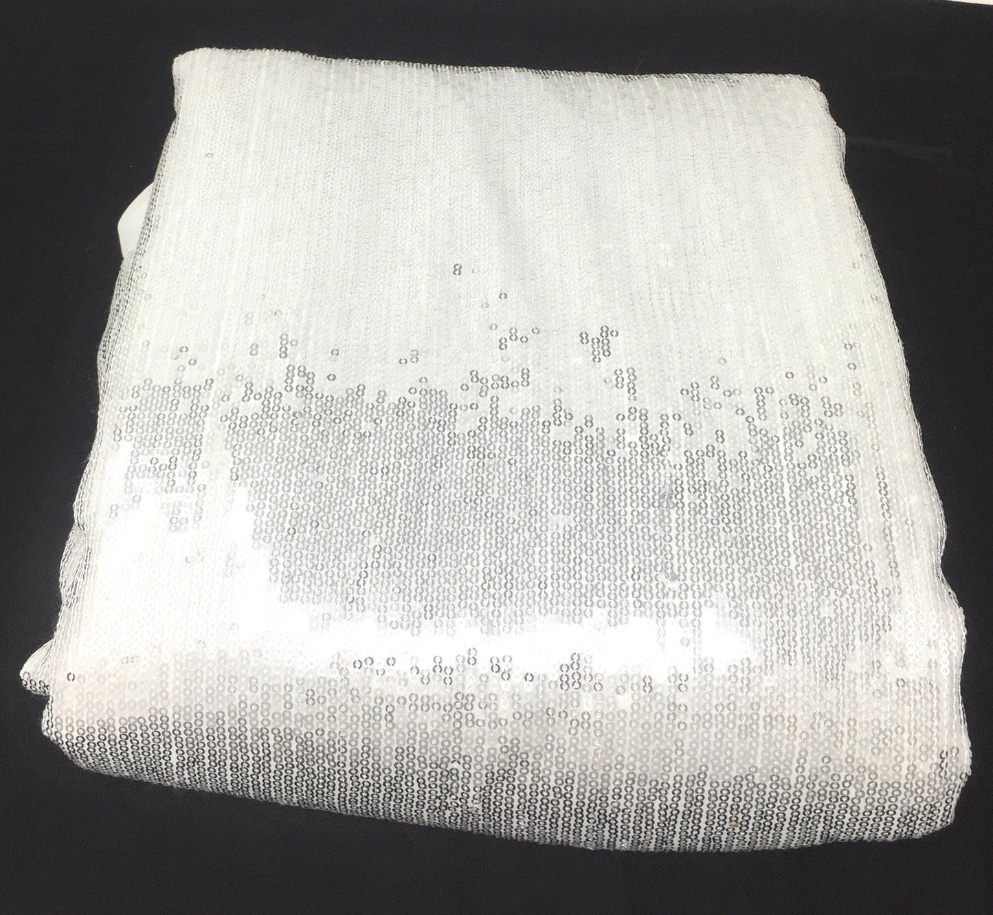 Silver Sequence fabric embroidered