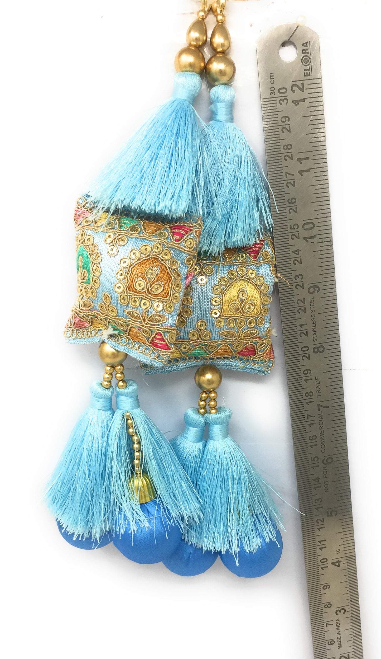 Sky Blue takiya wali latkan - Set of 2