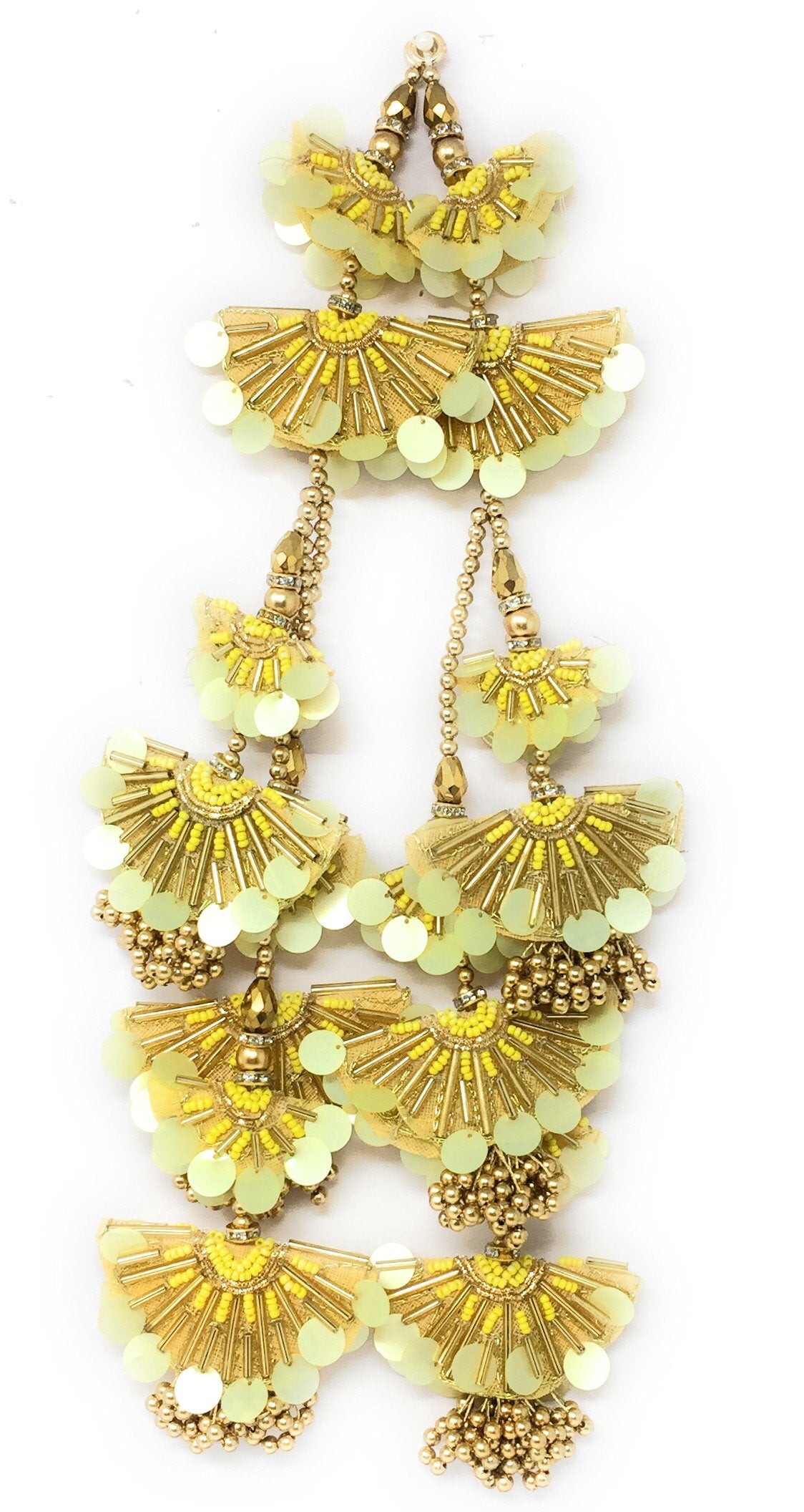 Yellow Heavy Lehenga Latkan
