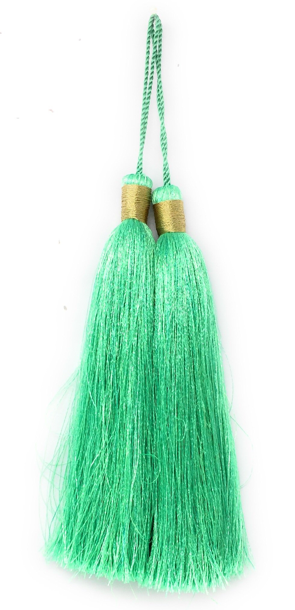 Sea Green Silk Thread Lehenga Latkan