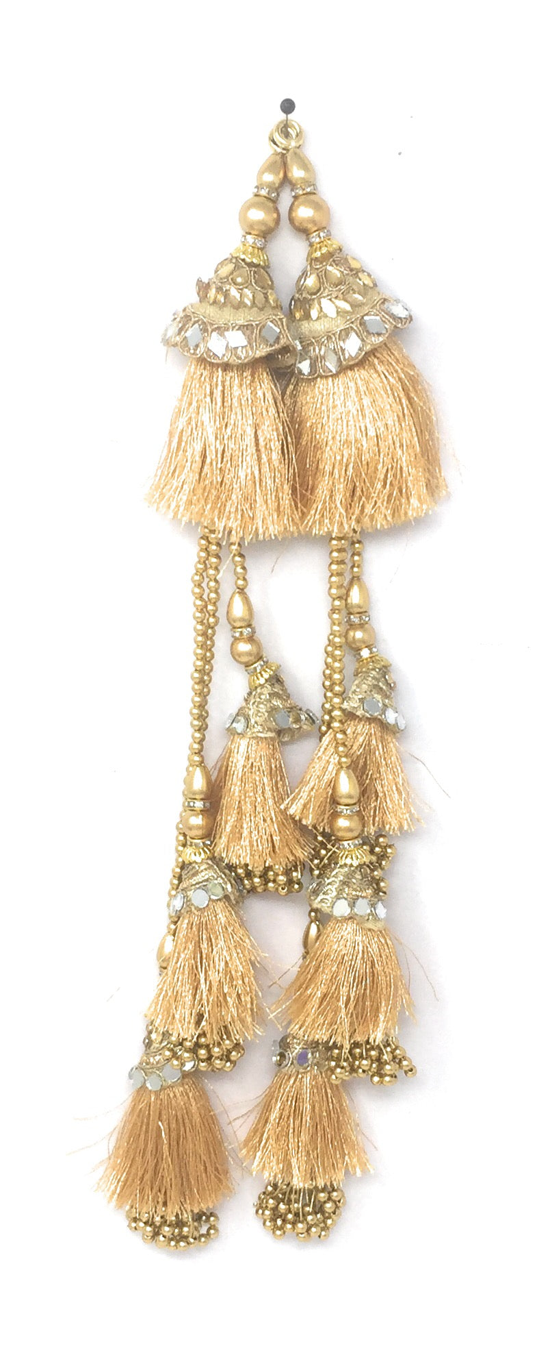 Heavy Gold Mirror Lehenga Latkan - Set of 2