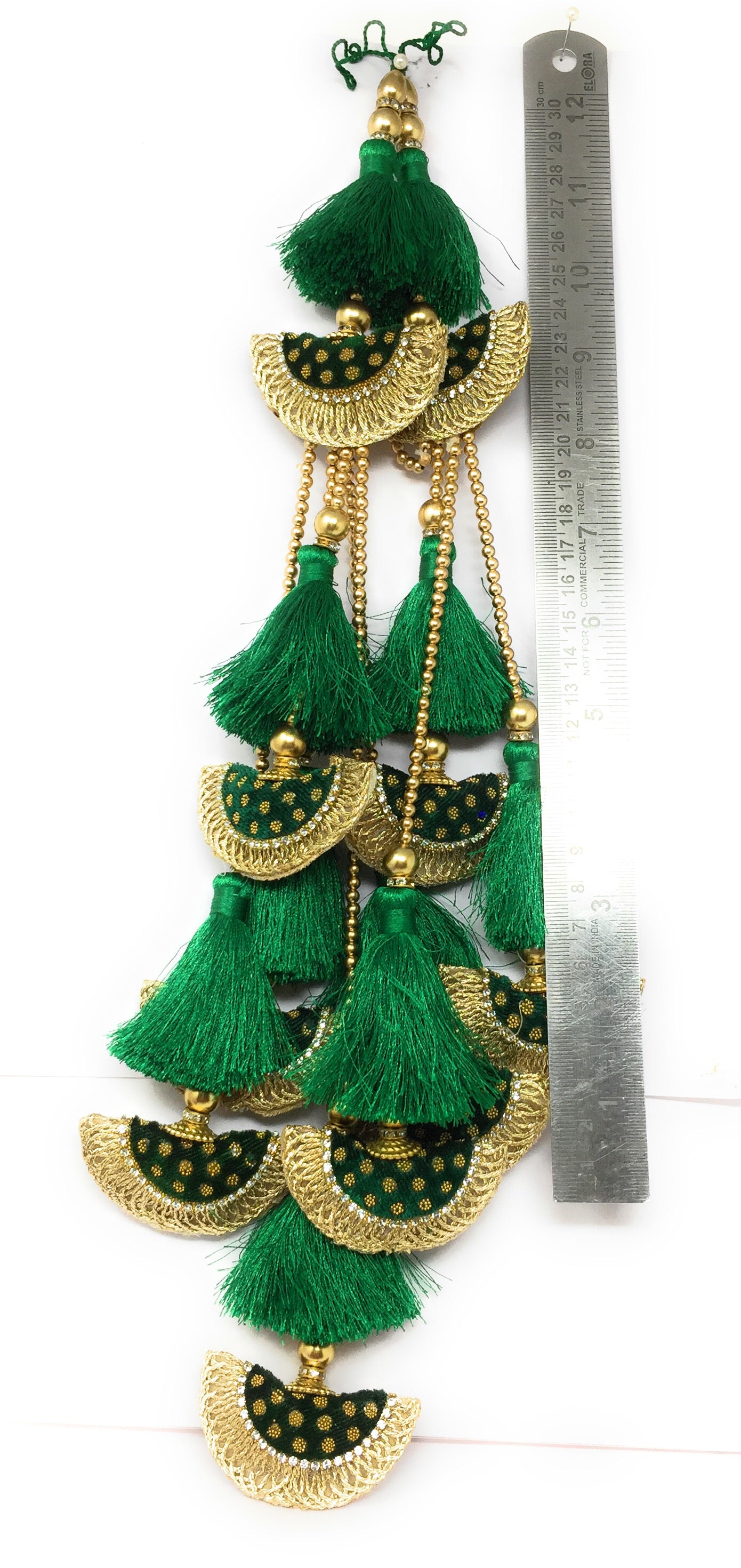 Heavy Latkan Design For Lehenga Green - Set of 2