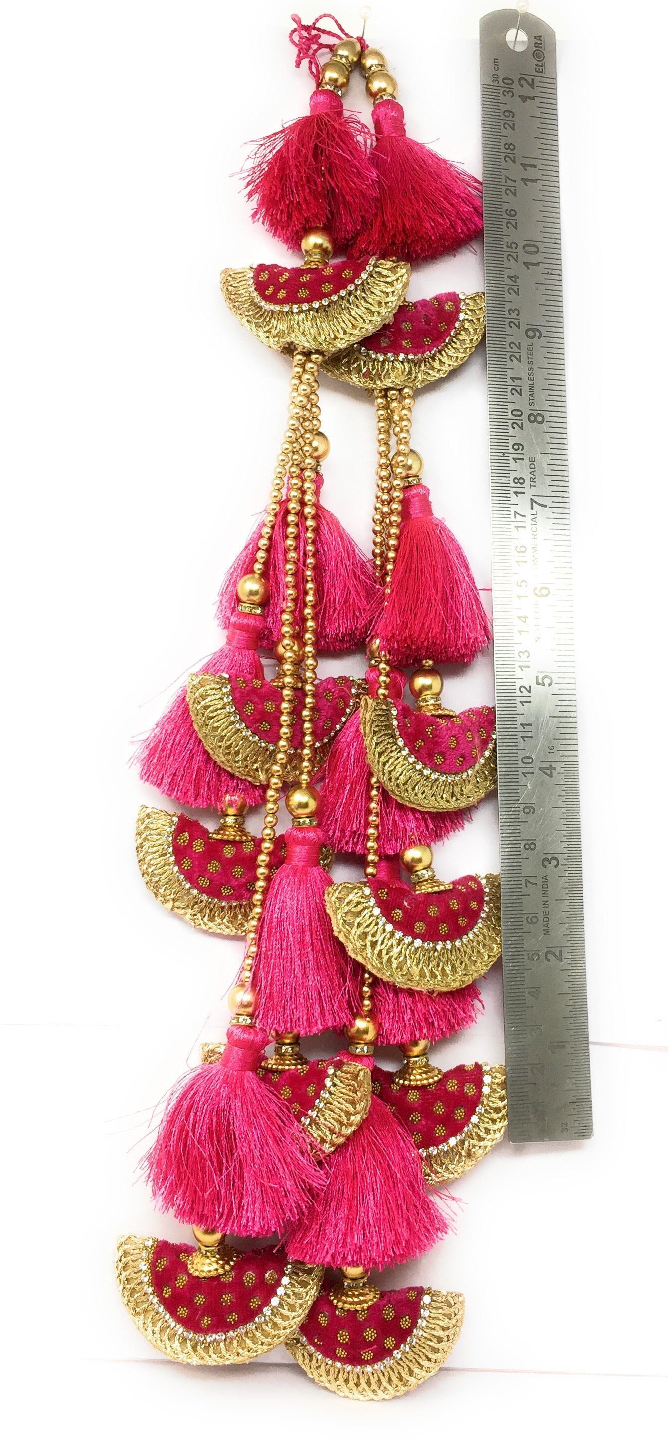 Heavy Lehenga Latkan Rani Pink - Set of 2