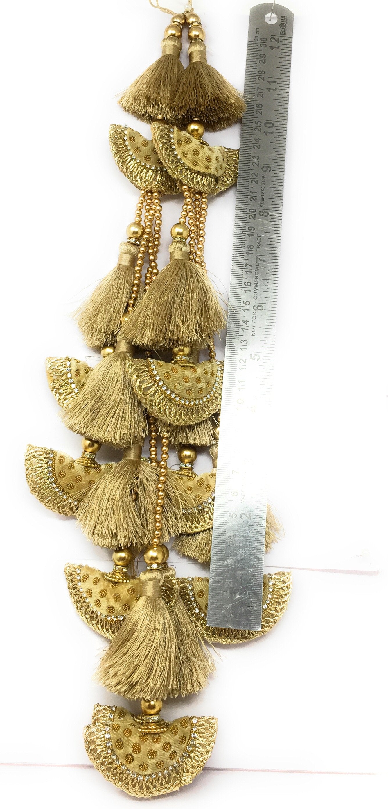 Heavy Lehenga Latkan Beige Gold - Set of 2