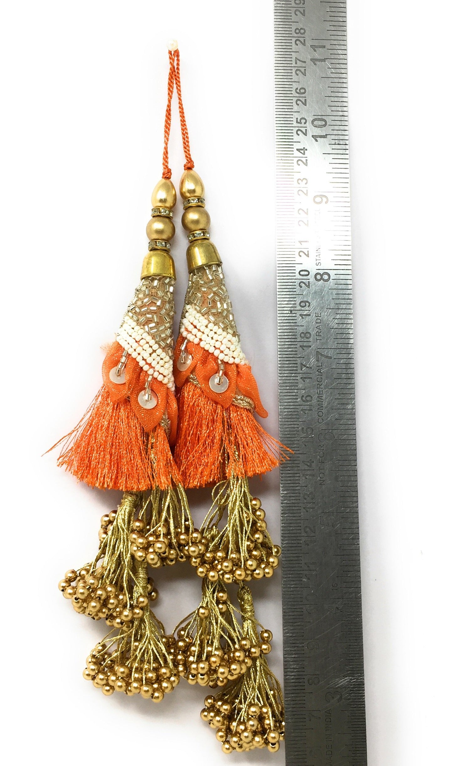 Blouse Latkan Tassel Orange - Set of 2