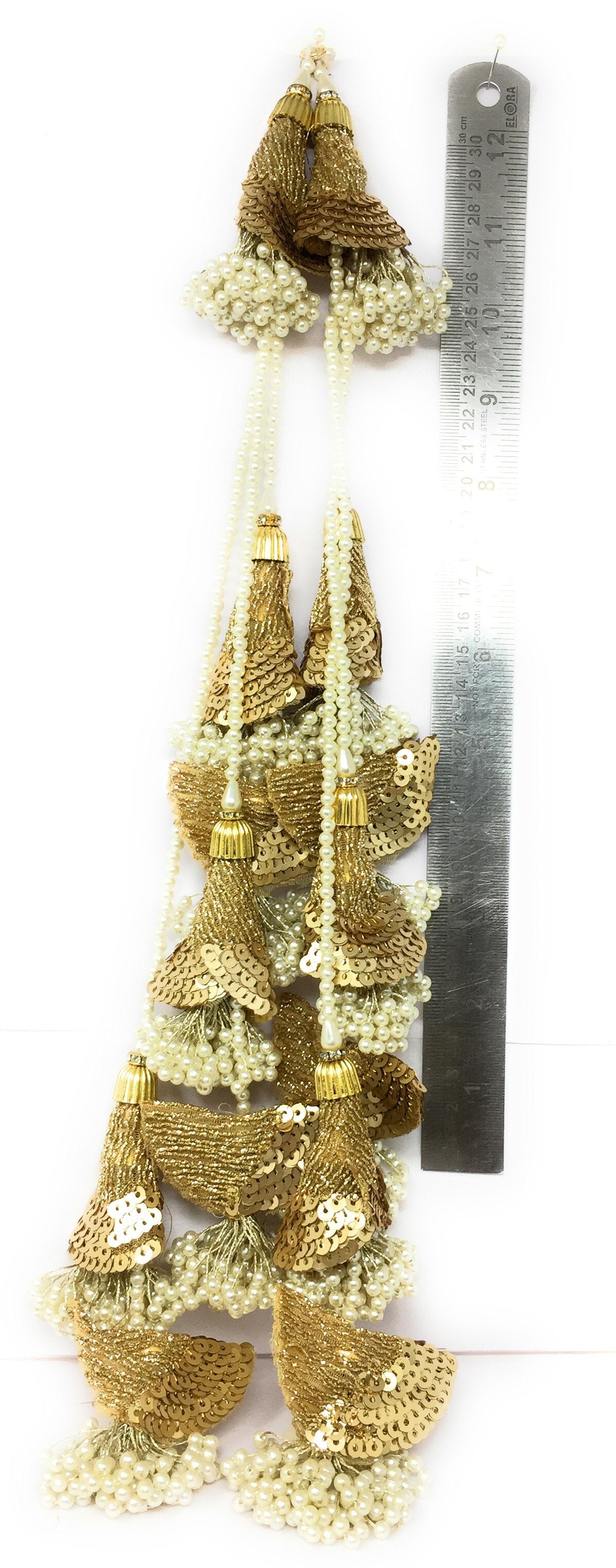 Heavy Lehenga Latkan Cream - Set of 2