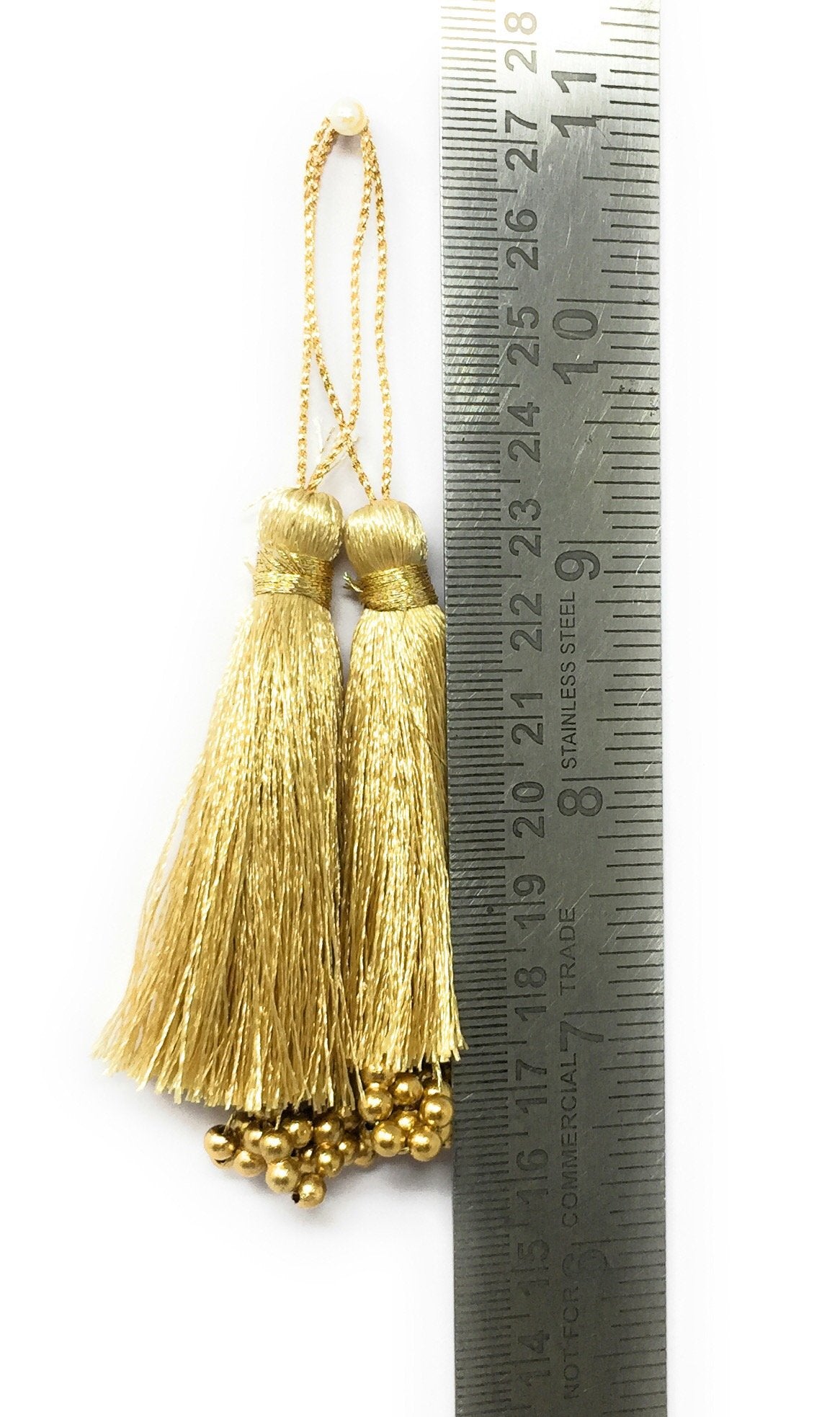 Blouse Latkan Tassel Light Gold - Set of 2