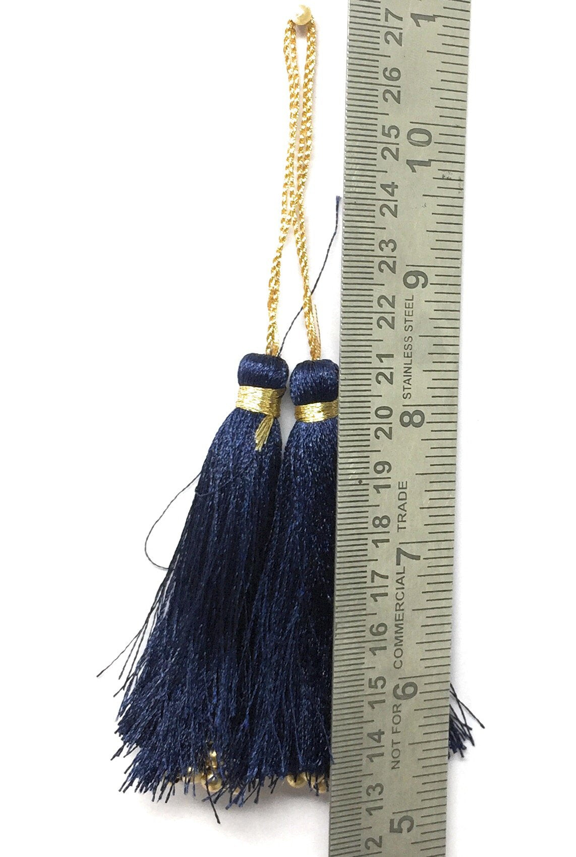 Blouse Latkan Tassel Navy Blue - Set of 2