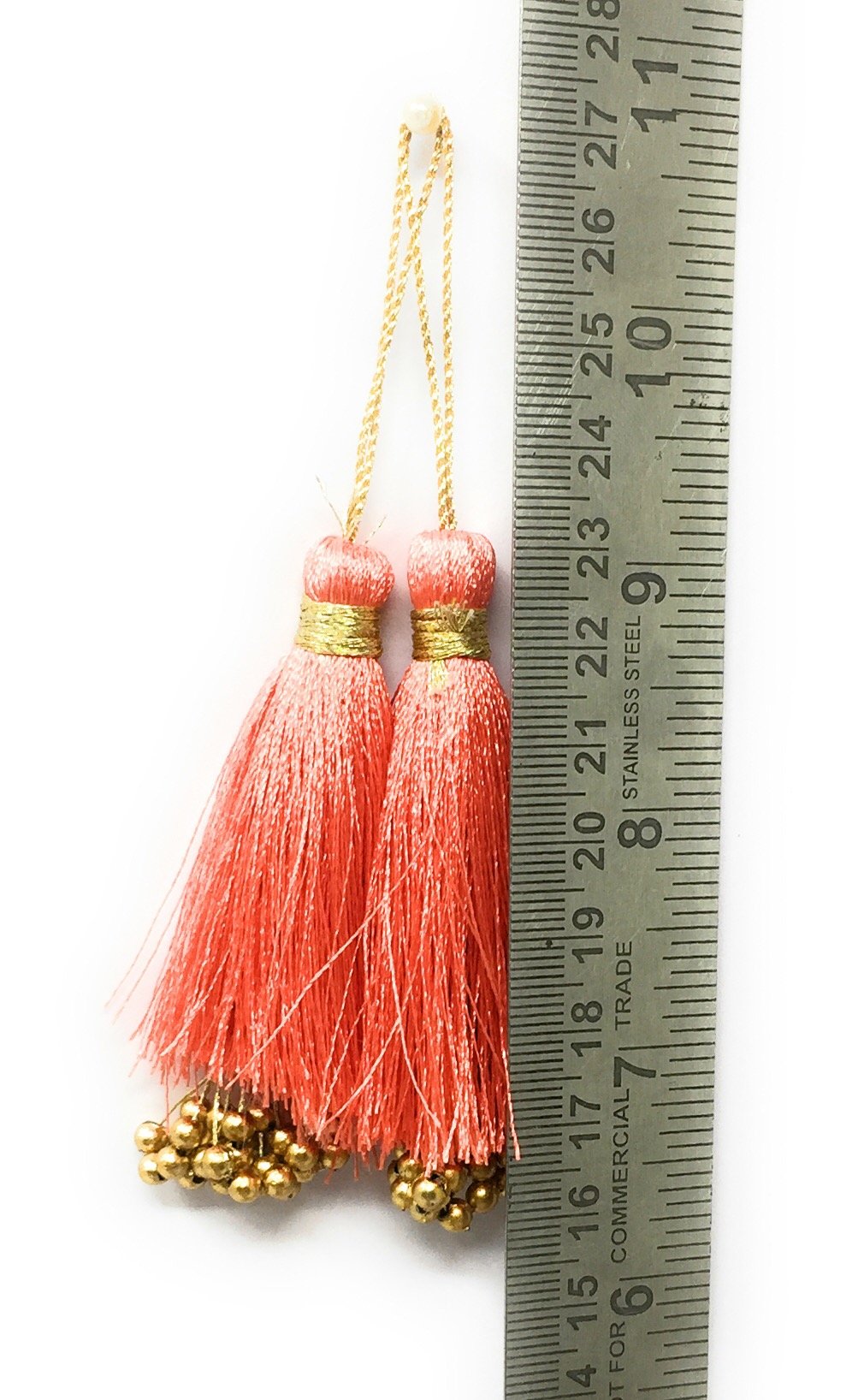 Blouse Latkan Tassel Carrot Pink - Set of 2