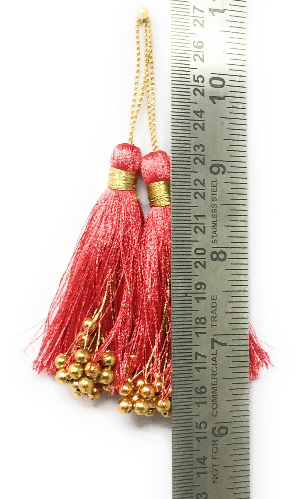 Blouse Latkan Tassel Dark Peach - Set of 2